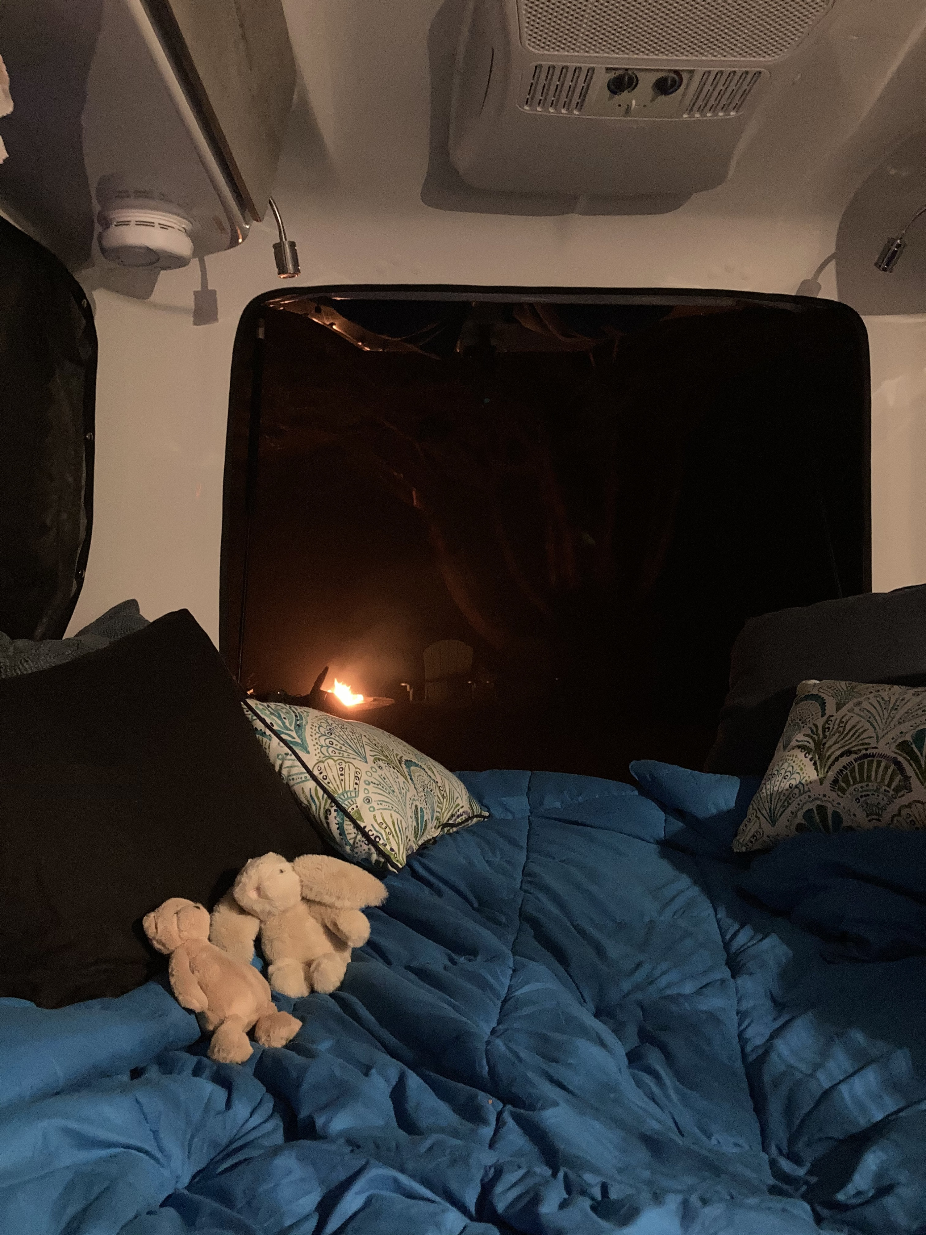Open the back hatch on a hot night, or to cozy up in comfort near your fire during winter camping. . Airstream Classic 2020