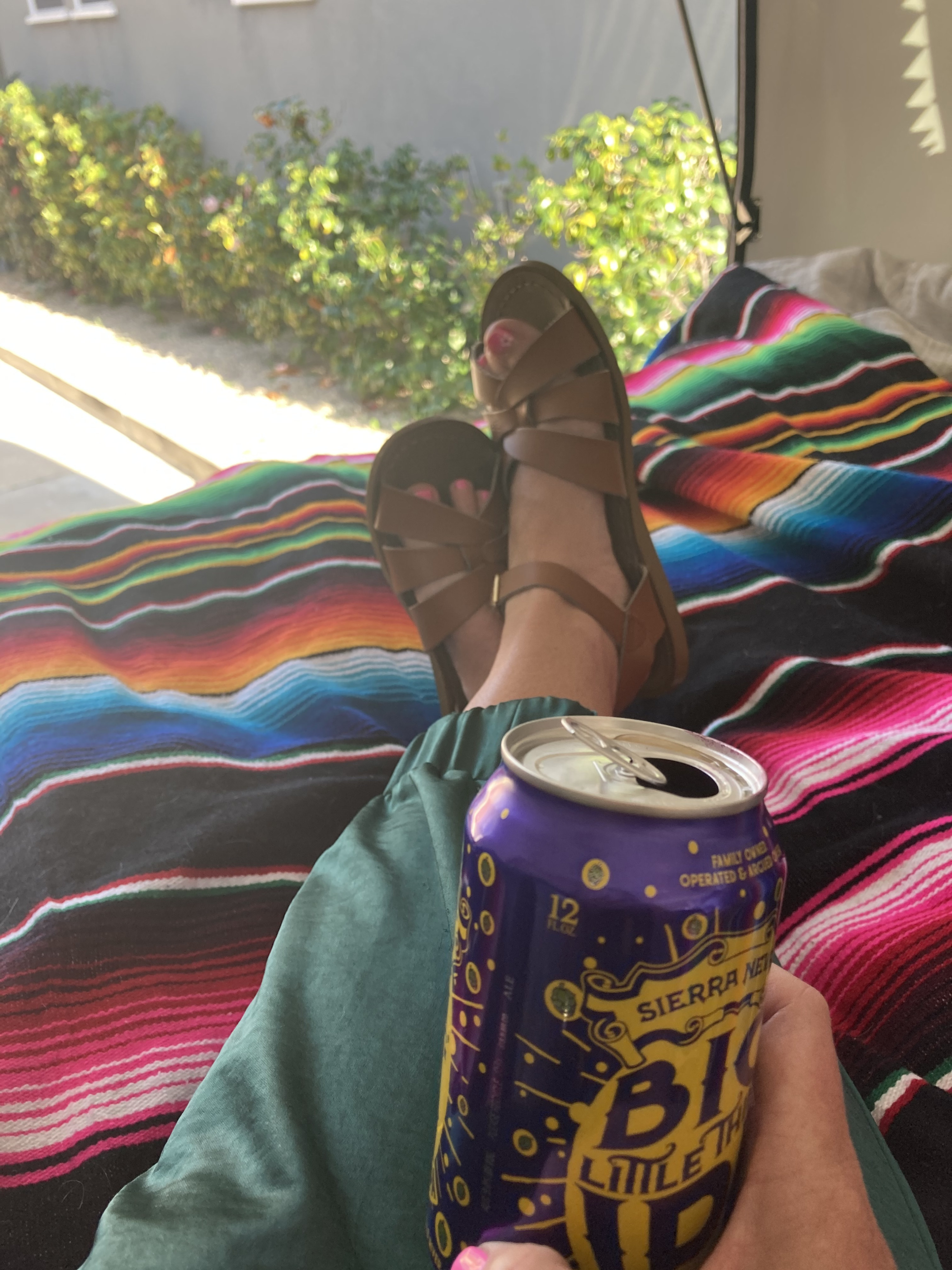 Visiting friends but want your own space? Bring an RV and park in their driveway. Here is me having a secret beer away from the busy house. SHHH :). Airstream Classic 2020