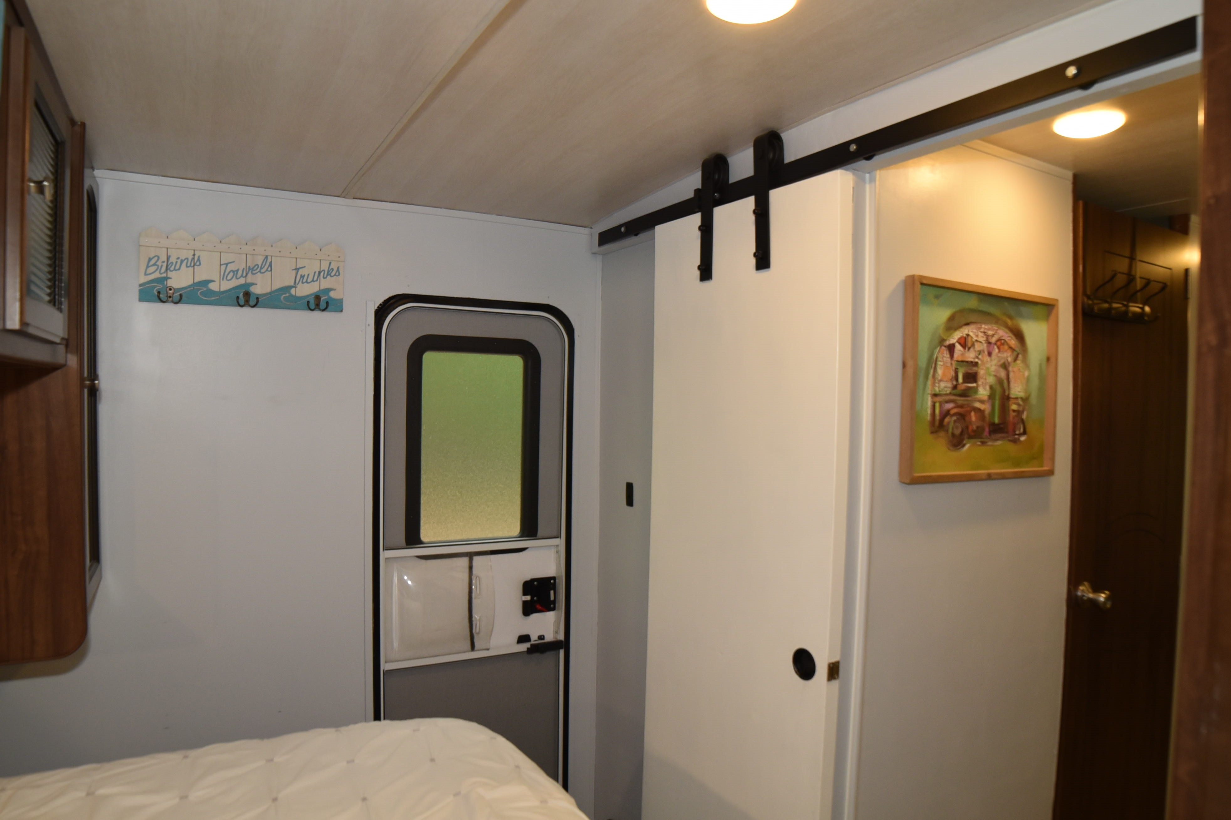 Upgrade barn sliding door. Front  door/exit.. Heartland North Trail 2017