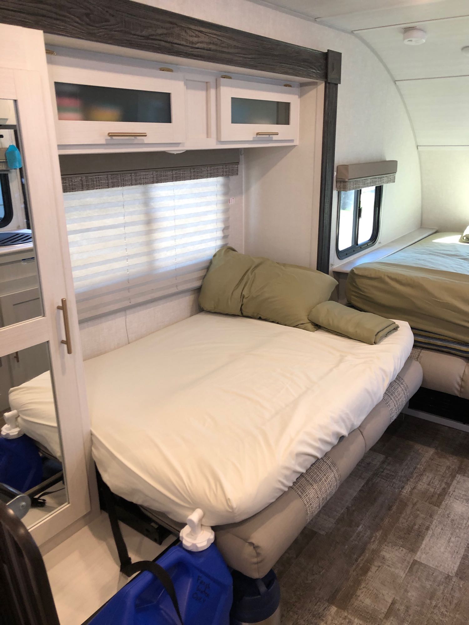 Great size for 3rd kid or shorter adult. Added memory foam pad makes it more comfortable. . Forest River R-Pod 2021