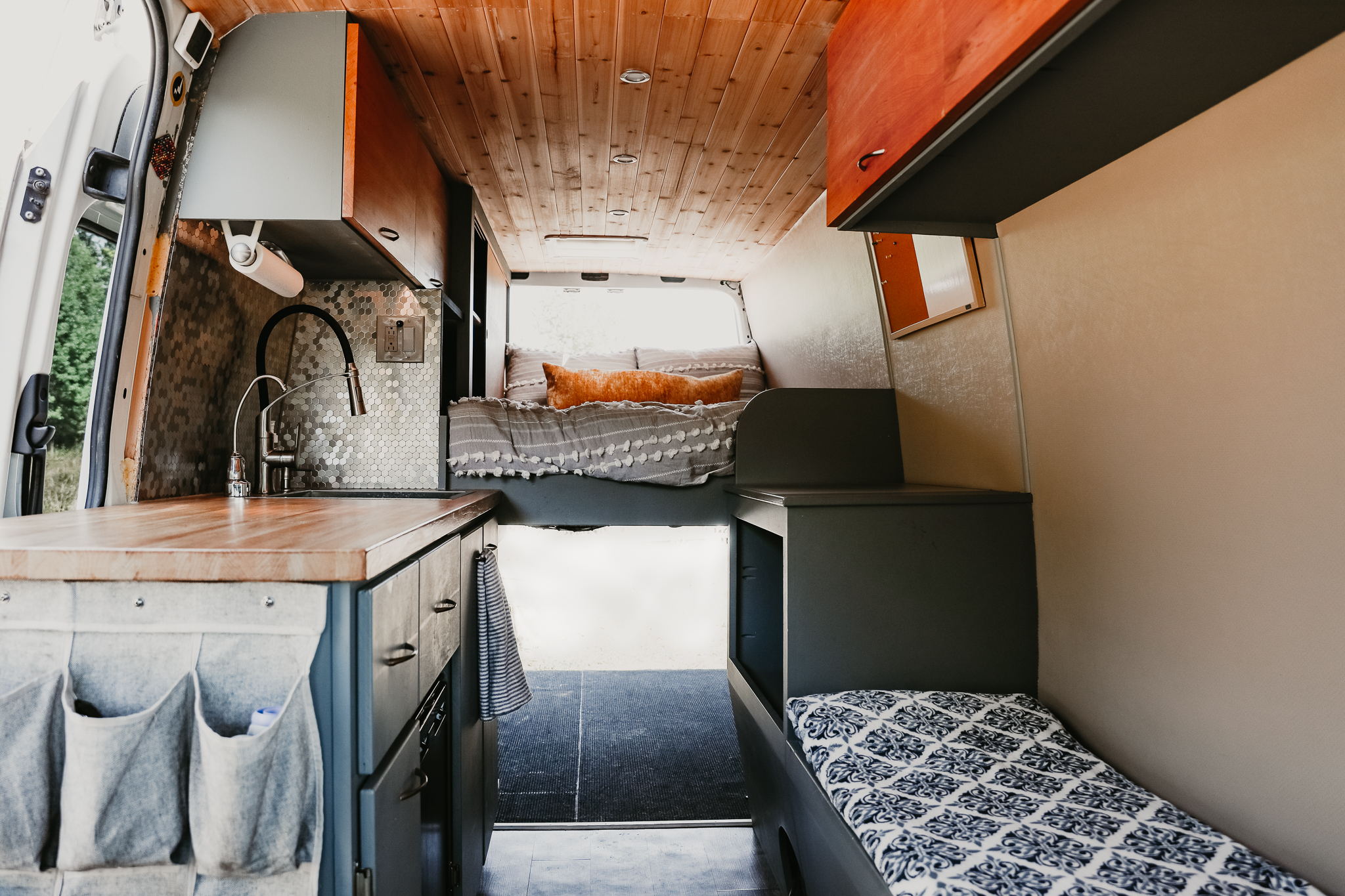 This is a view from the cab. You can see just how cozy the space is! . Freightliner Sprinter 2008