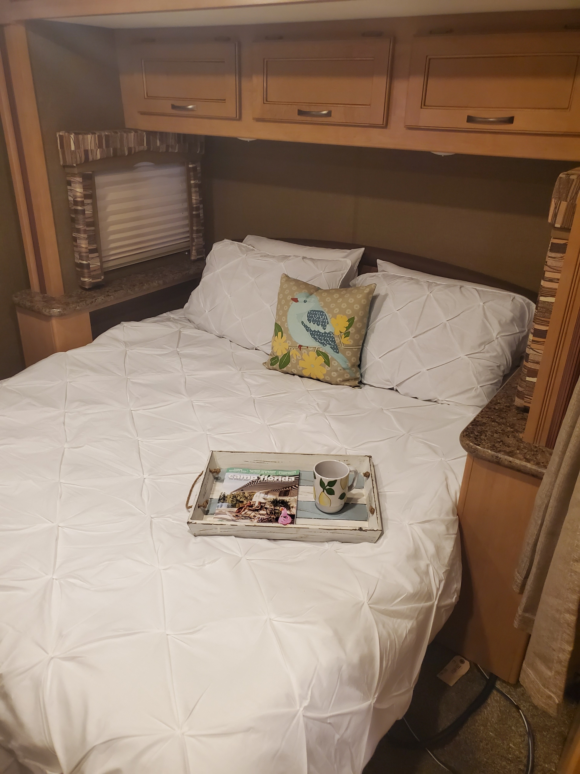 Queen Size bed area . Thor Motor Coach Chateau 2017