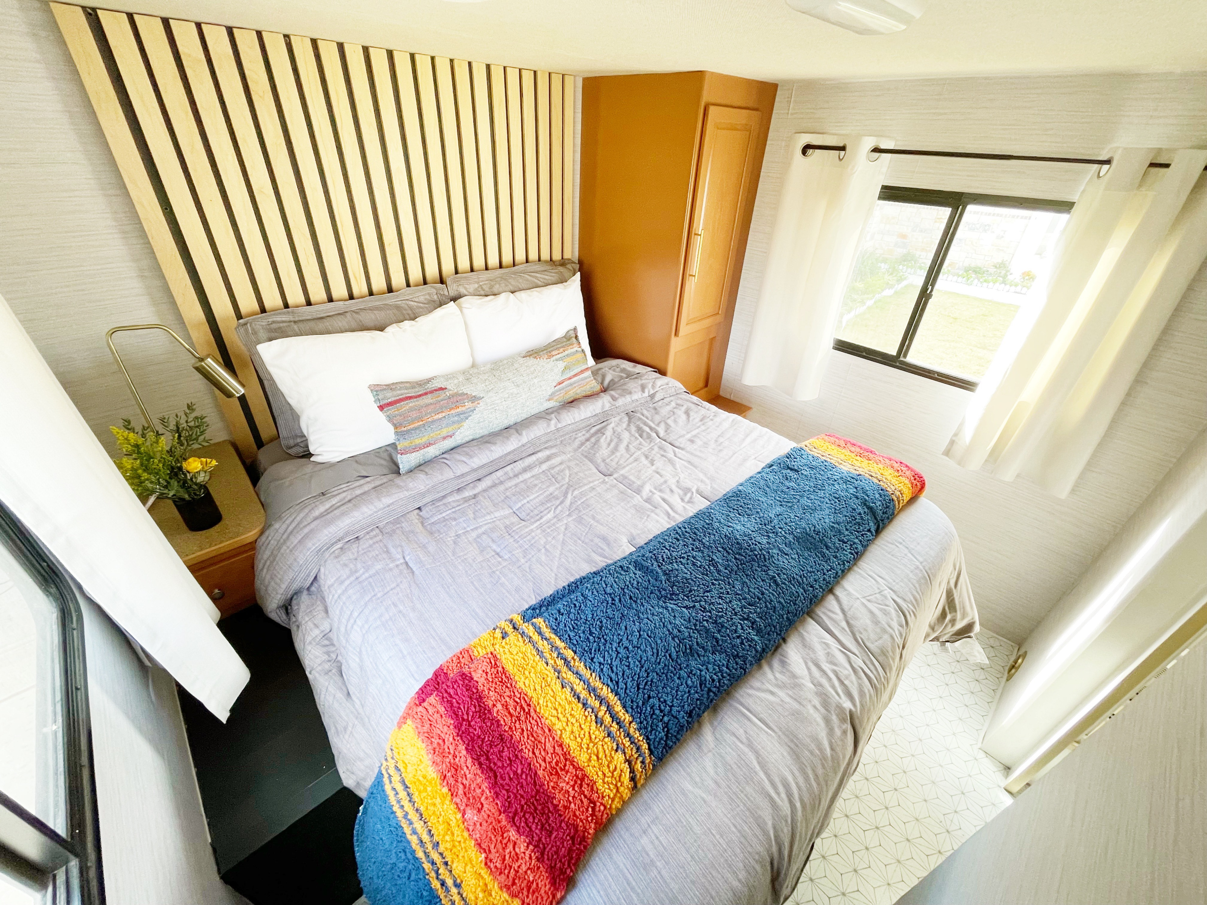 RV Blackout curtains ensures that nap time is any time!. Winnebago Chalet 2009