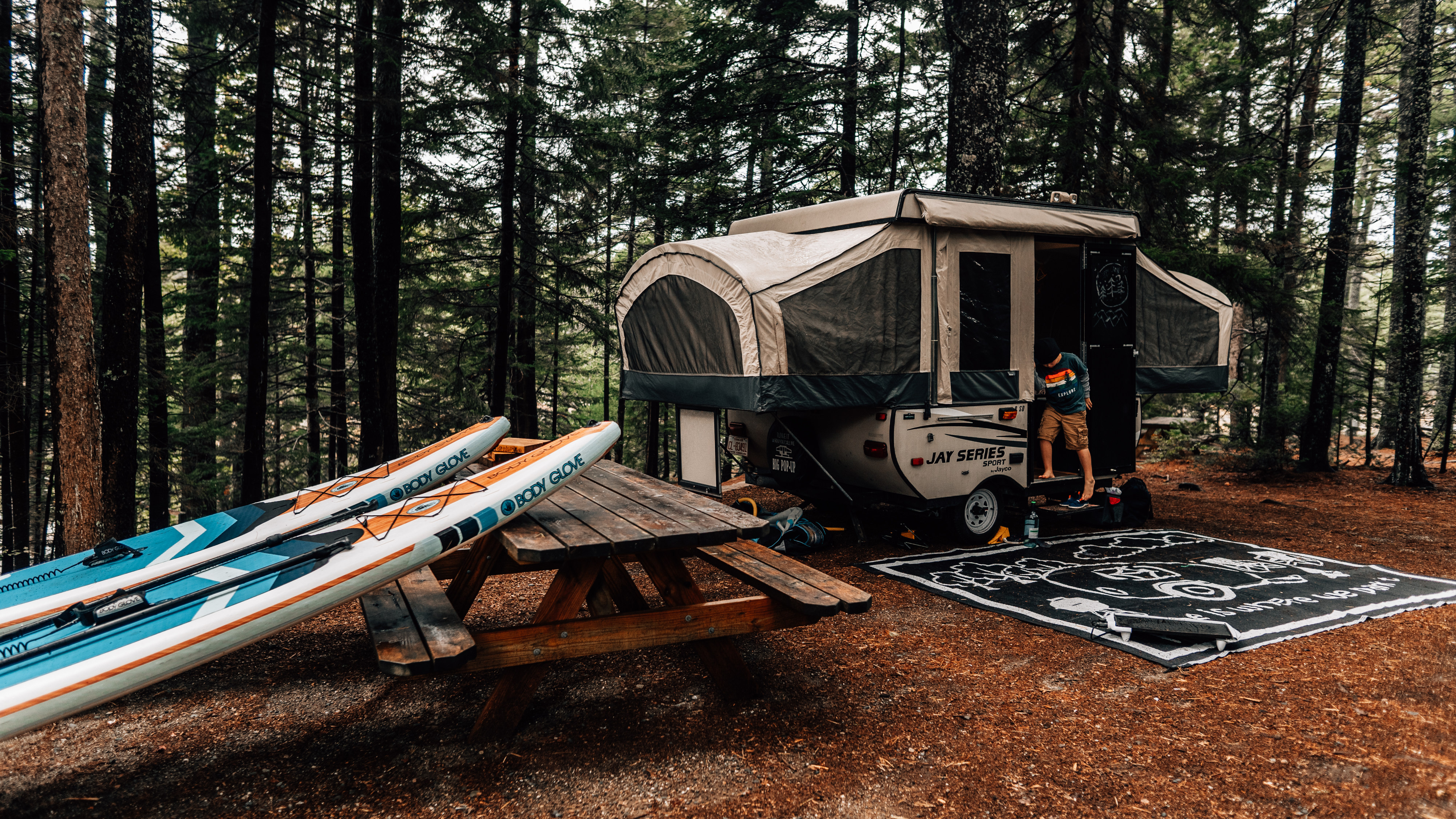 The Joyful Jay!  A 2015 Jayco Camper with SUP and Kayak Add-ons!