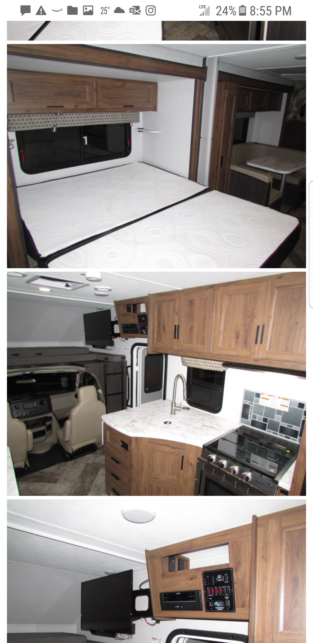 Step inside this RV rental, showcasing a functional kitchen, comfy bed, dinette, and driver's cabin.. Forest River Sunseeker 2020