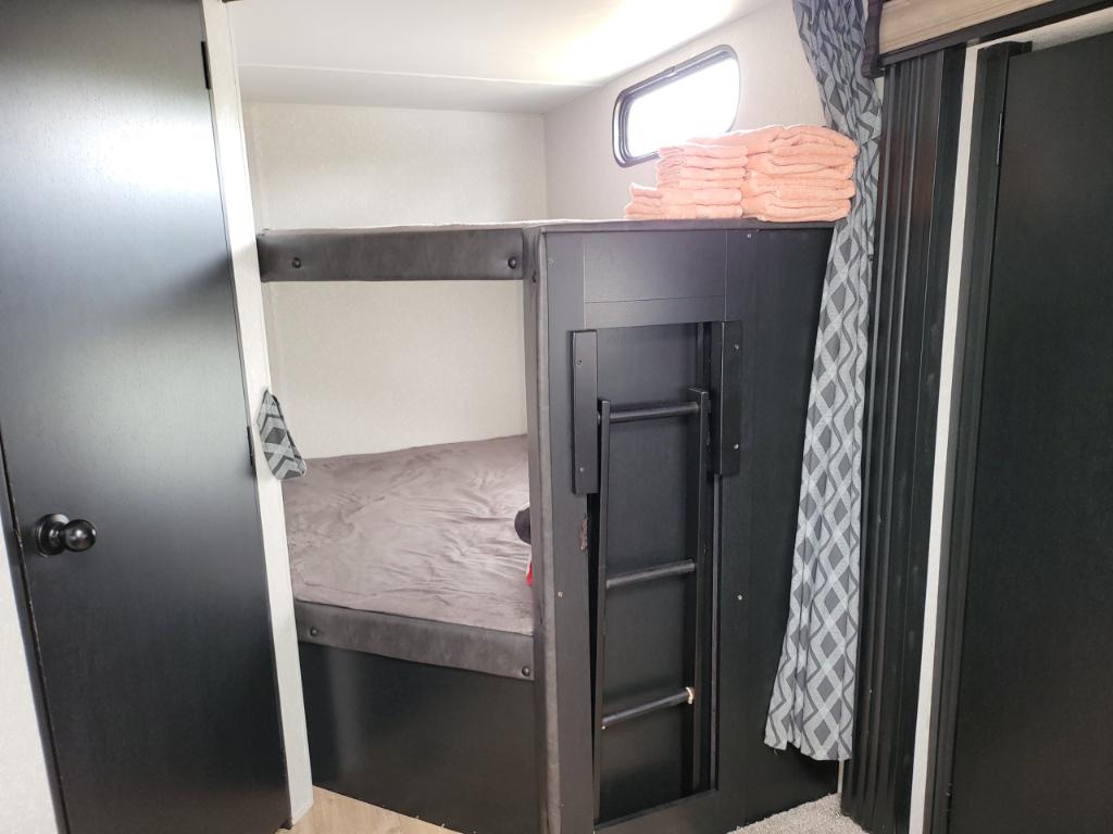 The bunk beds are very comfortable for kids. . Forest River Cherokee Grey Wolf 2021