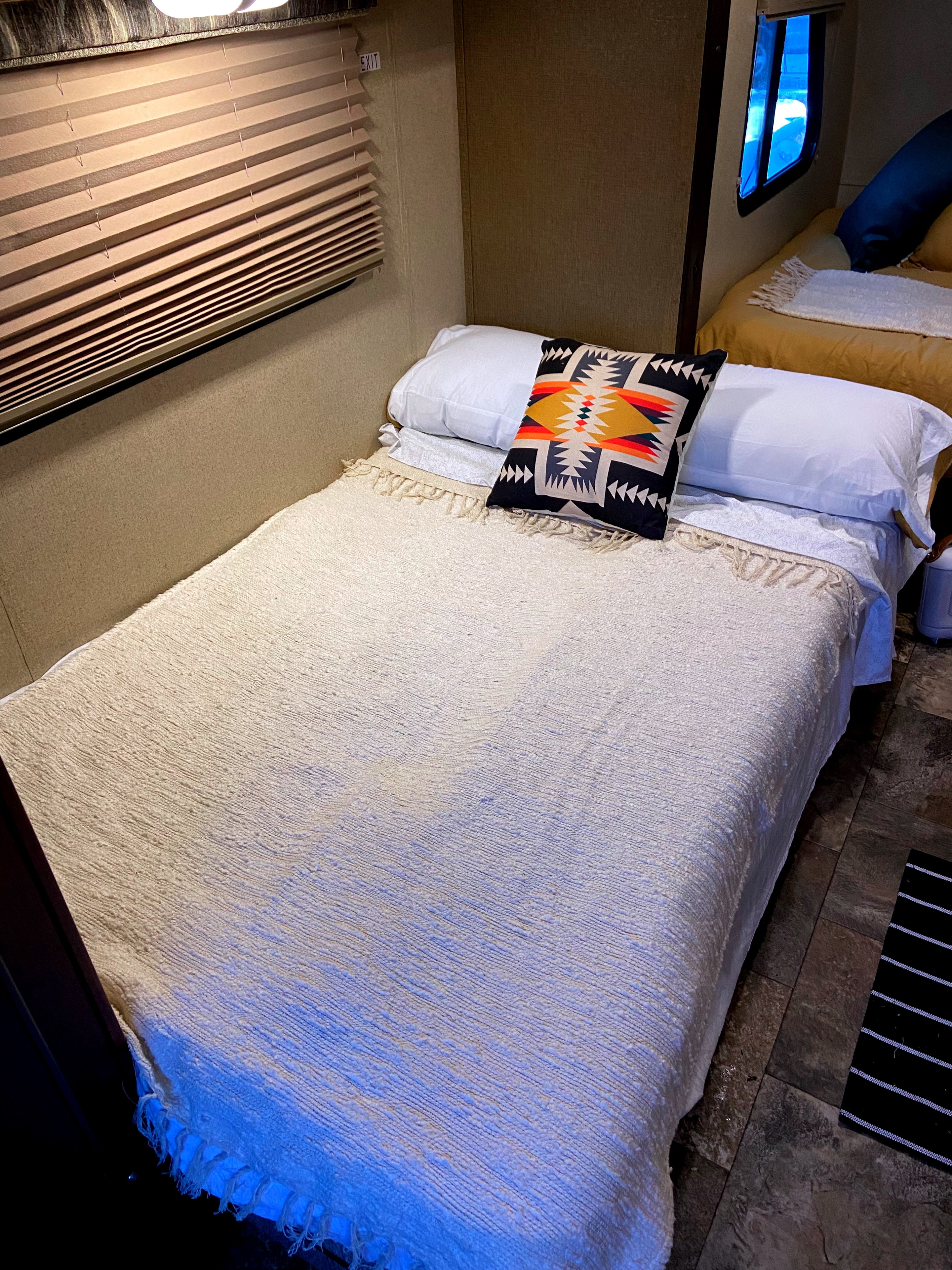 Comfy sleeper couch includes pillows and fresh linens.. R-Pod Hood River Edition 2015