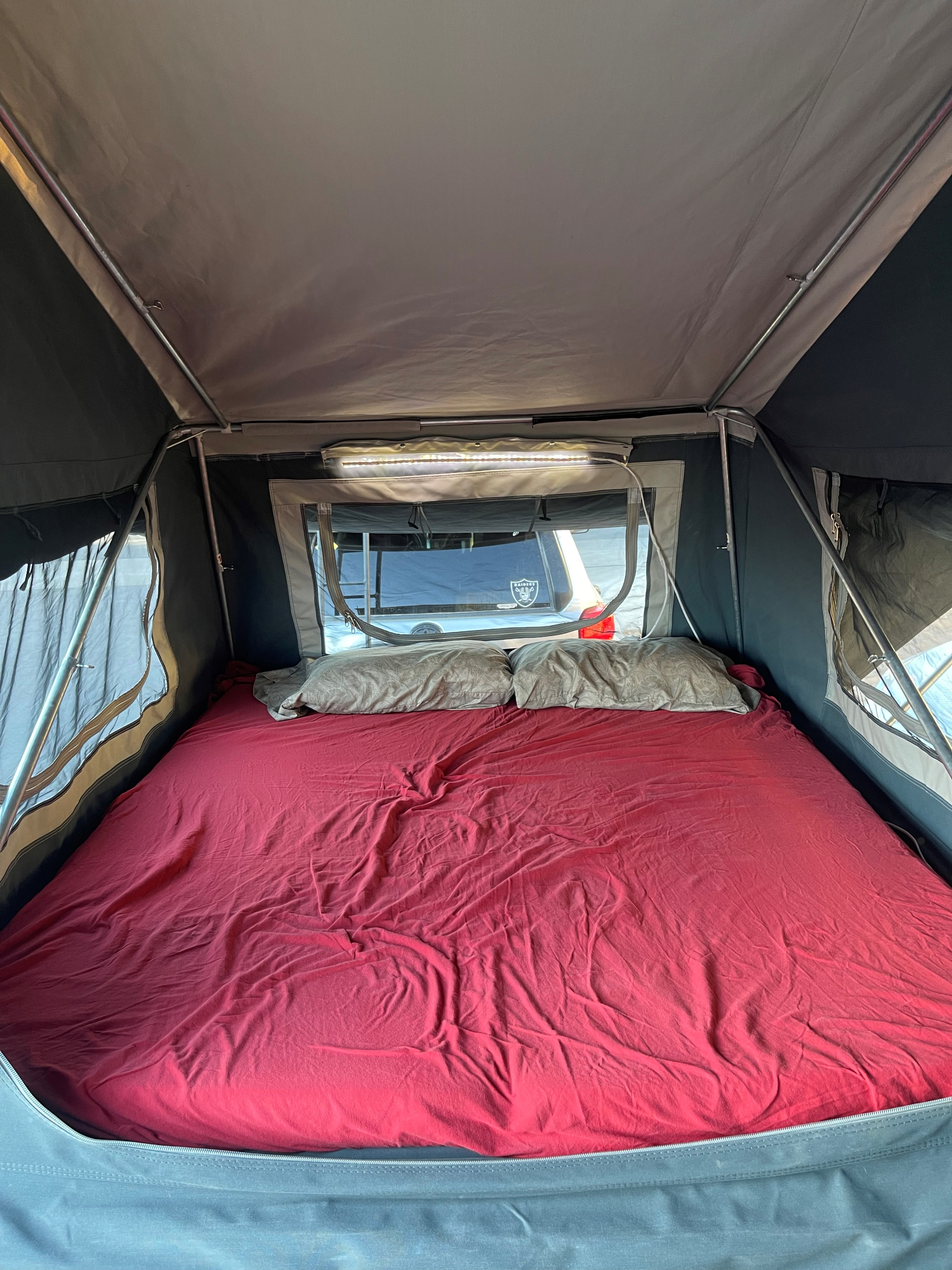 enough space to fit 2 adults and 2 small kids. I know from firsthand experience.. Black Series Black Series Popup Trailer 2020