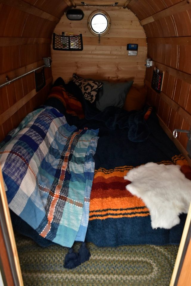 Bedframe adjusted down for sleeping. Custom Custom 2019