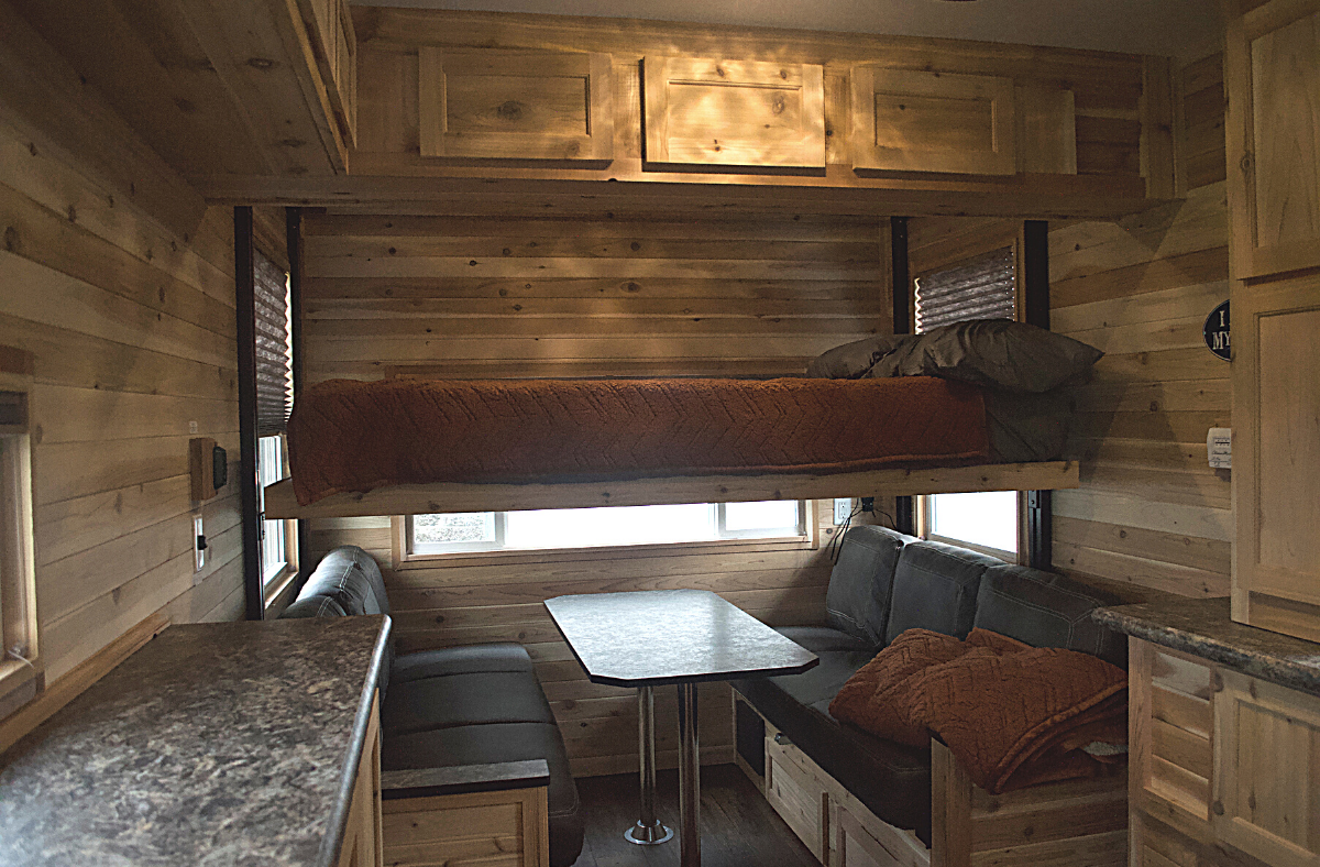 Electric drop down queen bed, with benches that fold down to full size beds. Other Other 2022