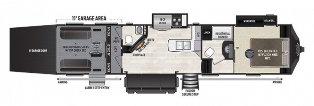 Toy hauler RV Rental 