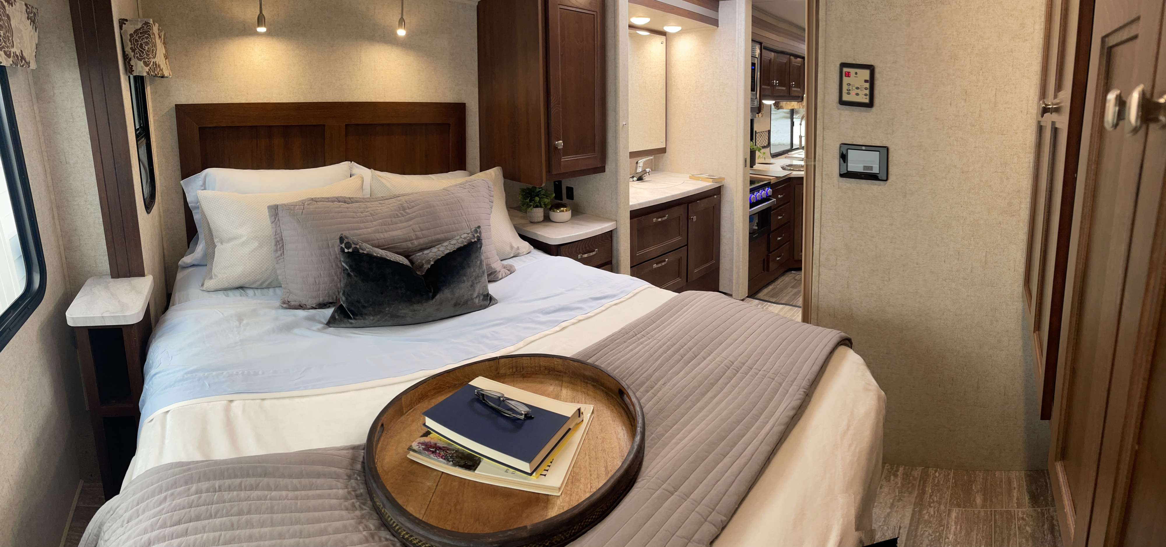 Step into this RV rental featuring a cozy bedroom, handy kitchen, and a compact bathroom, ideal for travels.. Forest River Forester 3051 2019