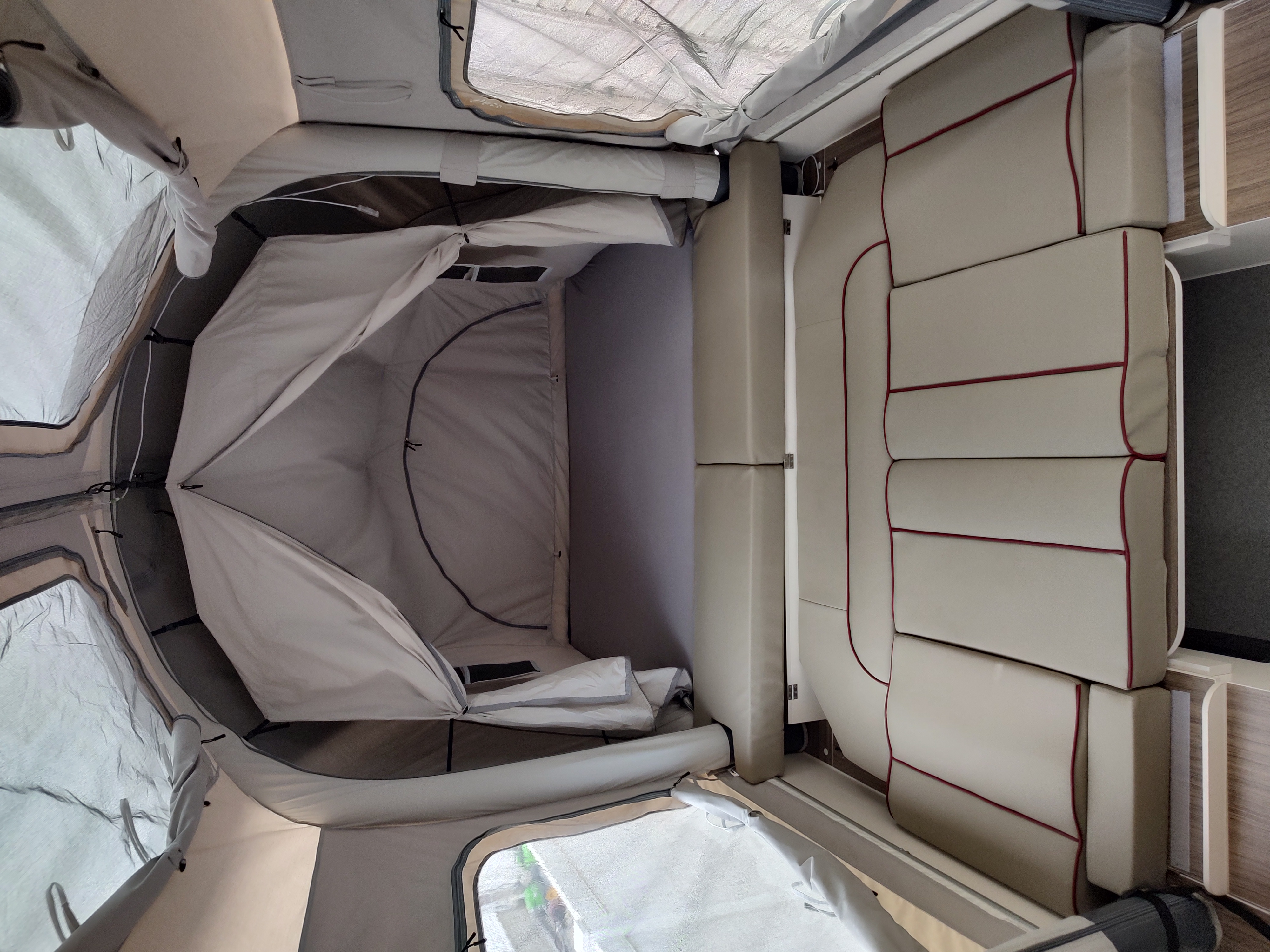 Additional sleeping area. Best accommodates 1 adult or up to 2 children.. Opus Camper Opus Camper Popup Trailer 2021