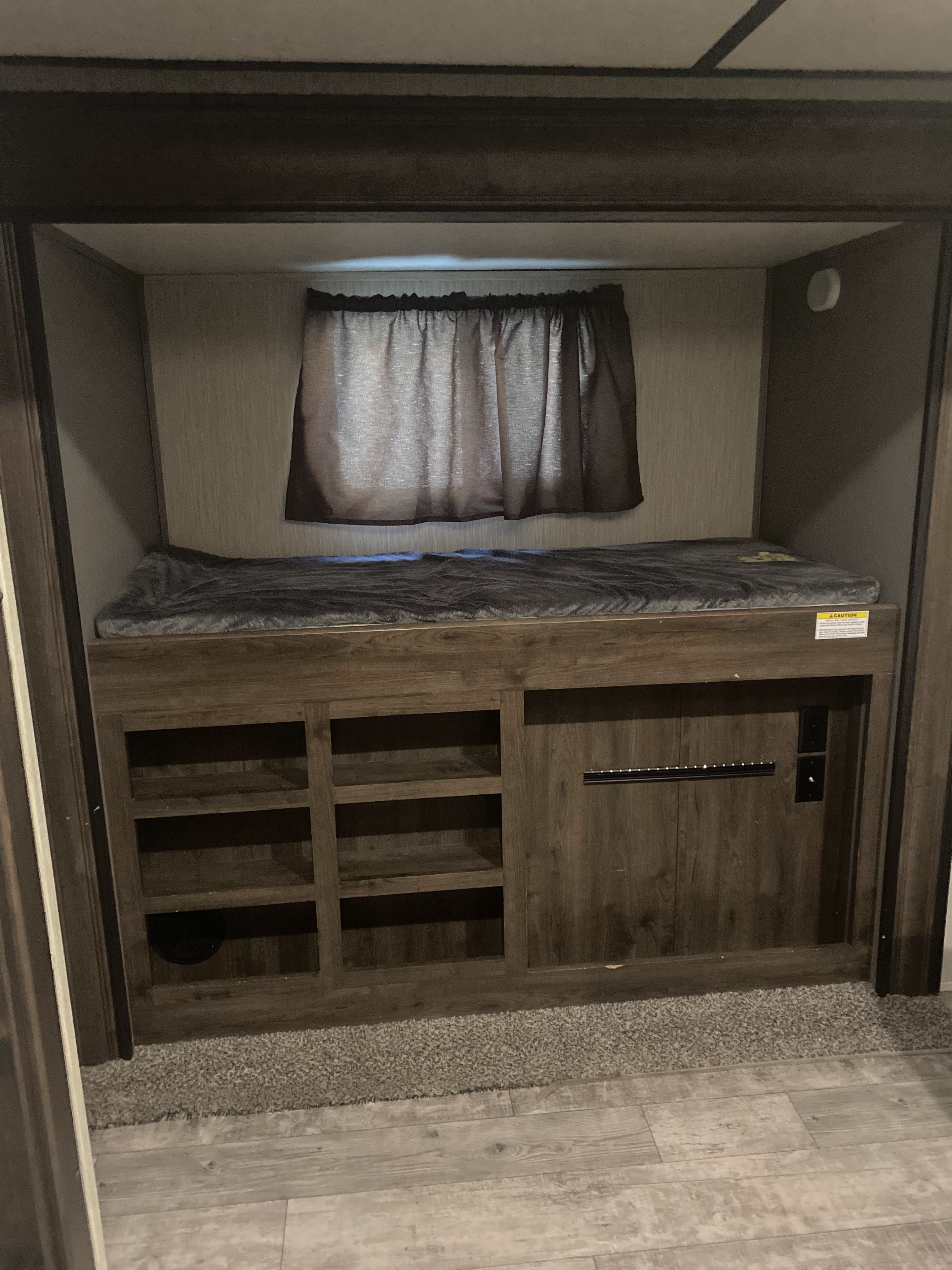 Inside the Bunk house: Bed #3  . Crossroads RV Volante 2019