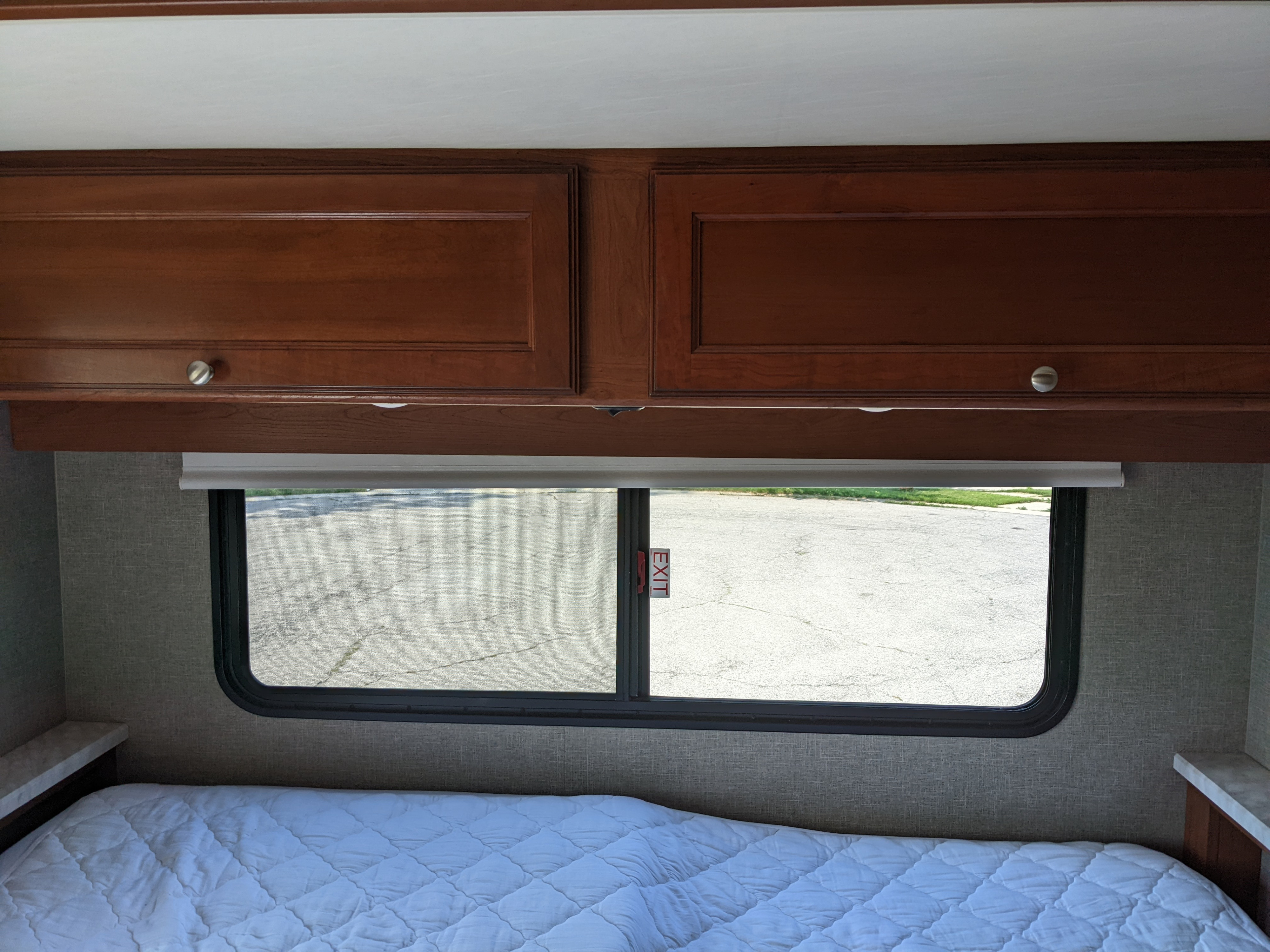 Master bed storage. Winnebago Vista 2019