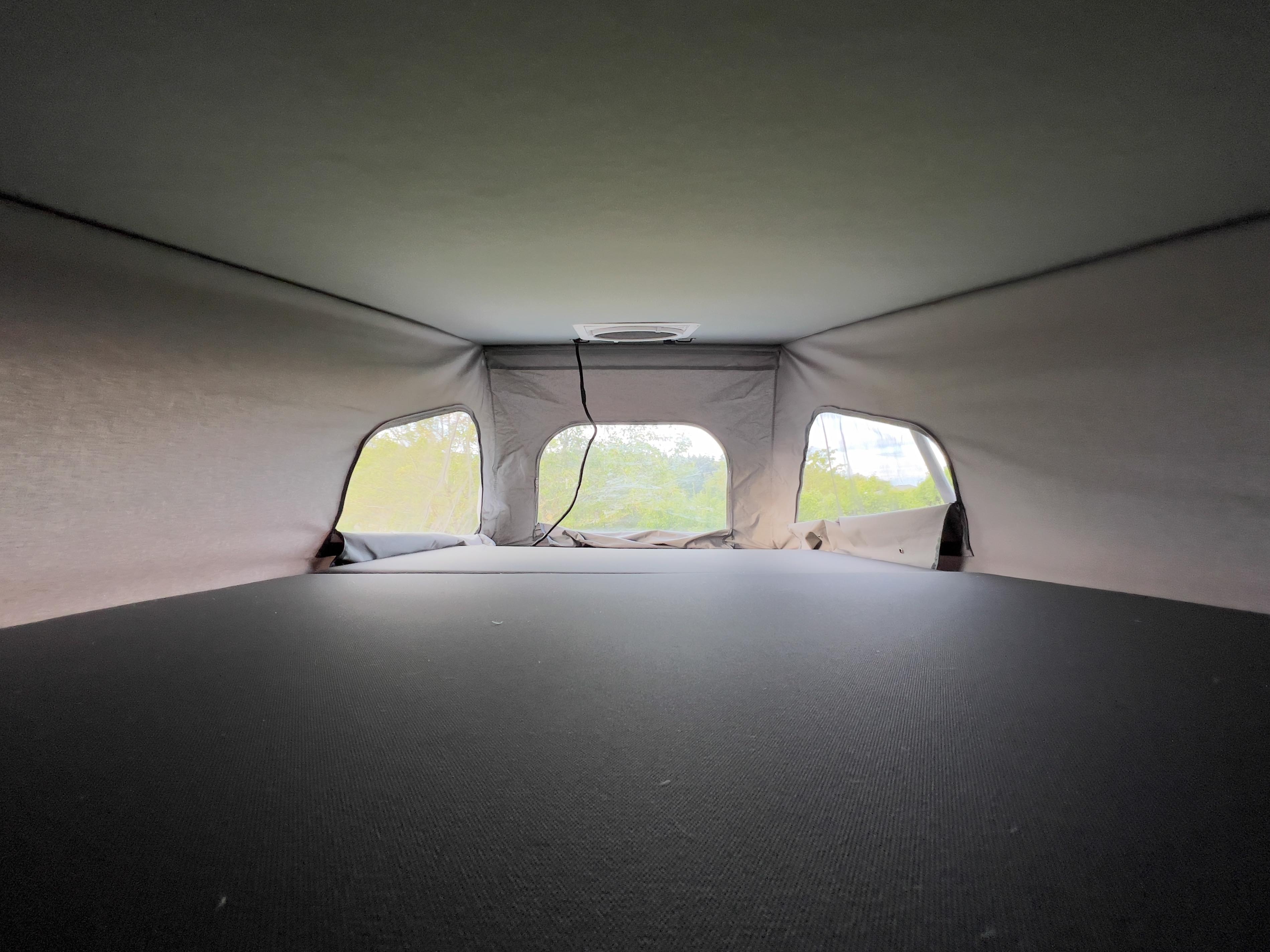 RV rental: Pop-top camper's comfortable sleeping loft with nature views.. Ford transit 2016