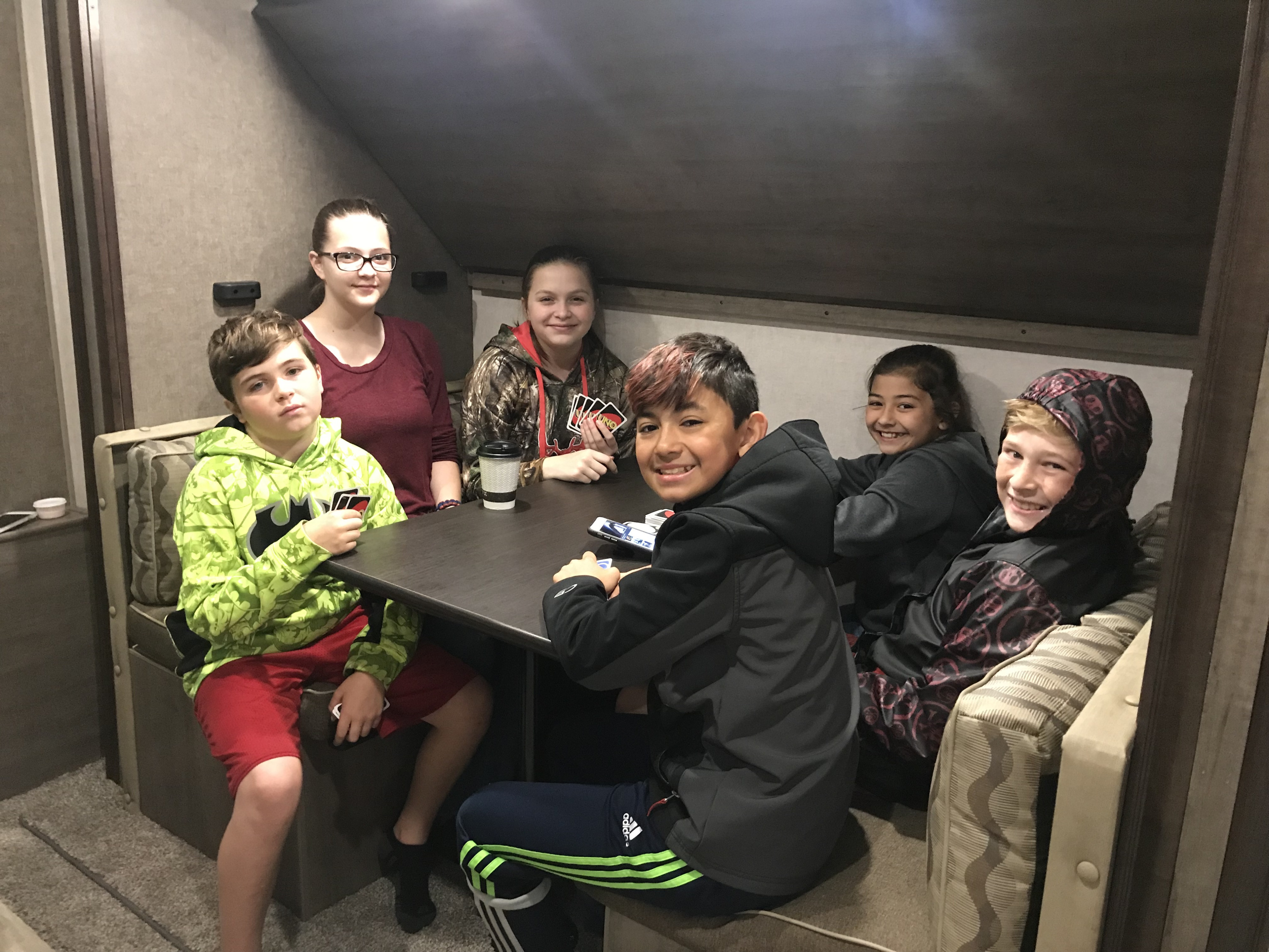 Kids/teen room with bunk above. Forest River Surveyor 2018