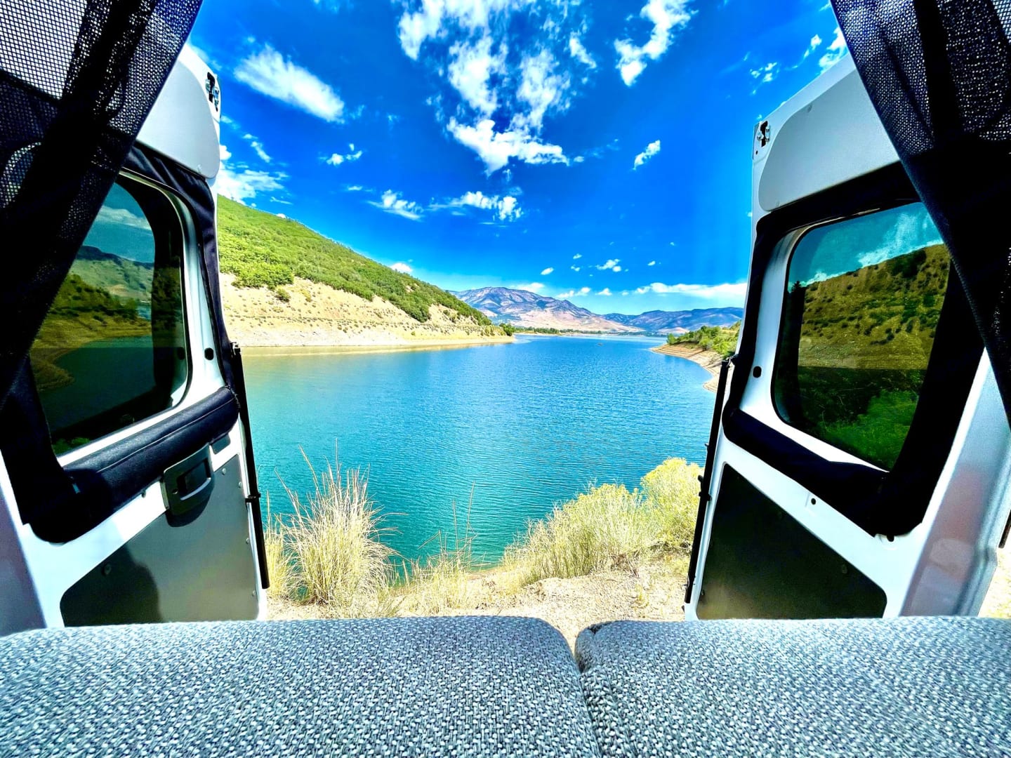 sleep with the doors open just close the mosquito net.. Winnebago Solis 2021