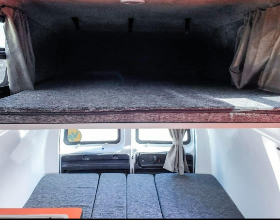 Uppper/Lower bed conversion for sleeping. The table top fits in between the two benches. Bench cushions are used to form mattress. Sleeps two adult. . Other Other 2003
