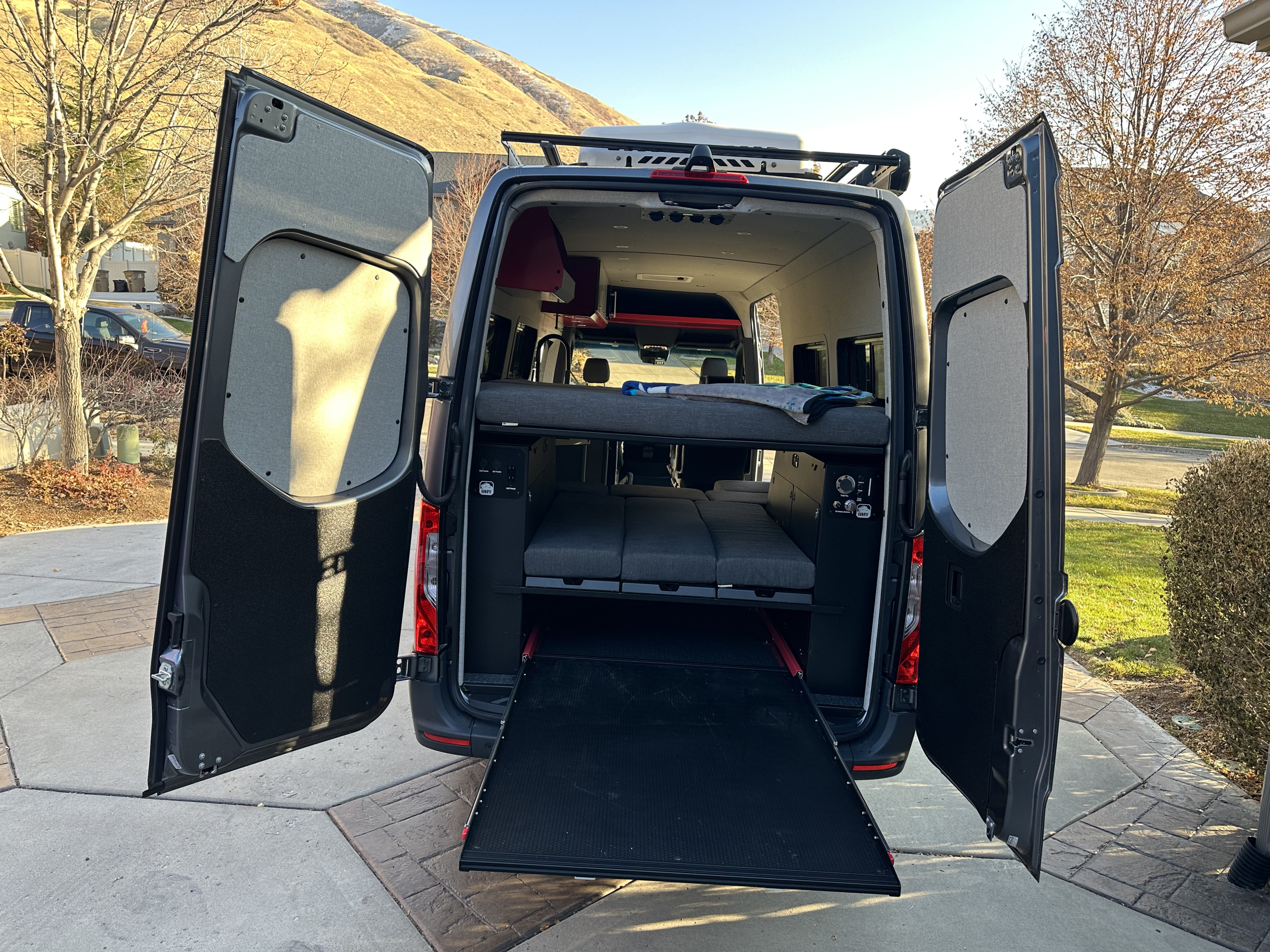 TWO BED CONFIGURATION: Extended gear bed for easy organization and access to your supplies.. Mercedes Benz Sprinter 2500 2022