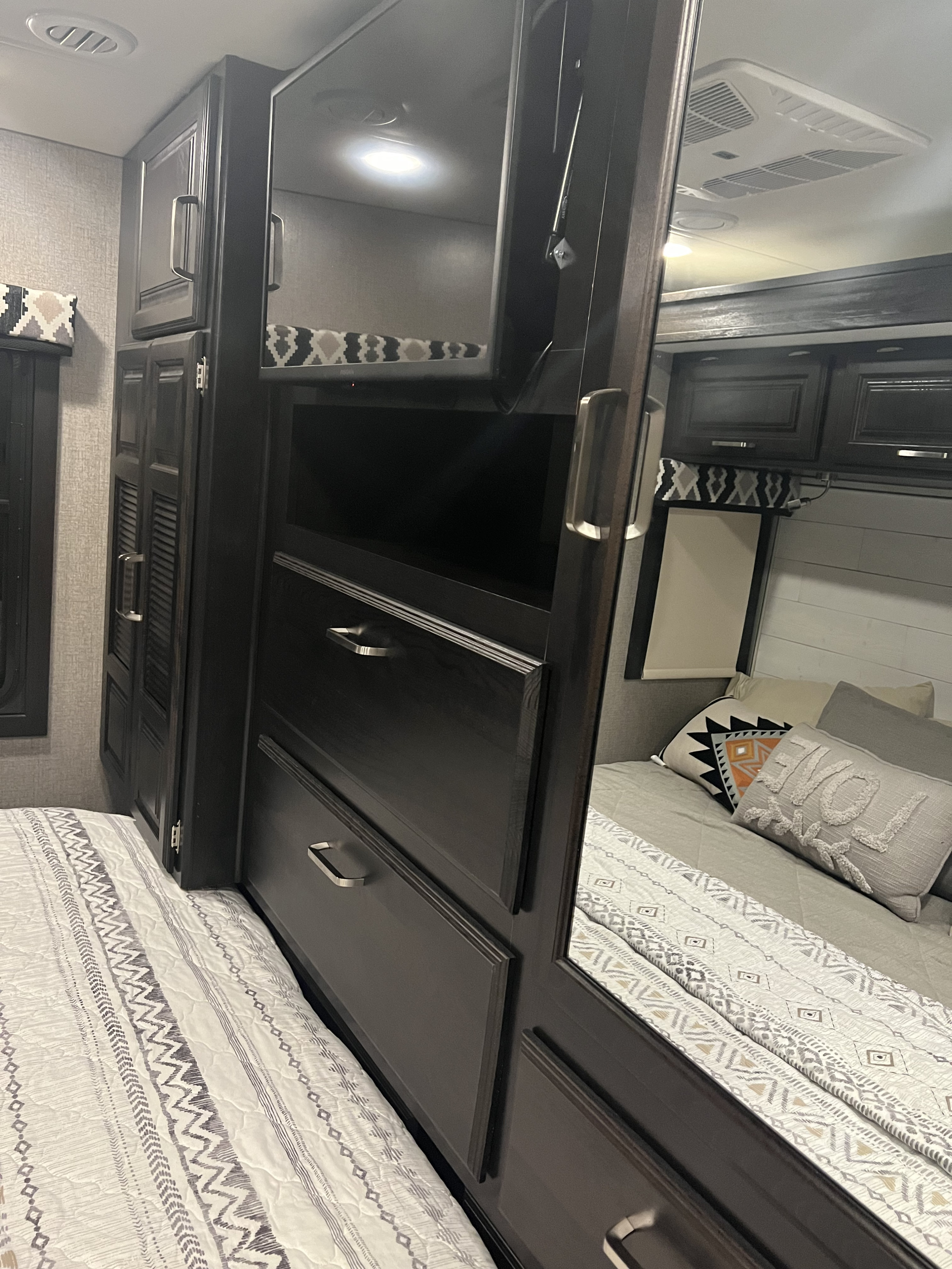 Master bedroom storage . Jayco Precept 2021