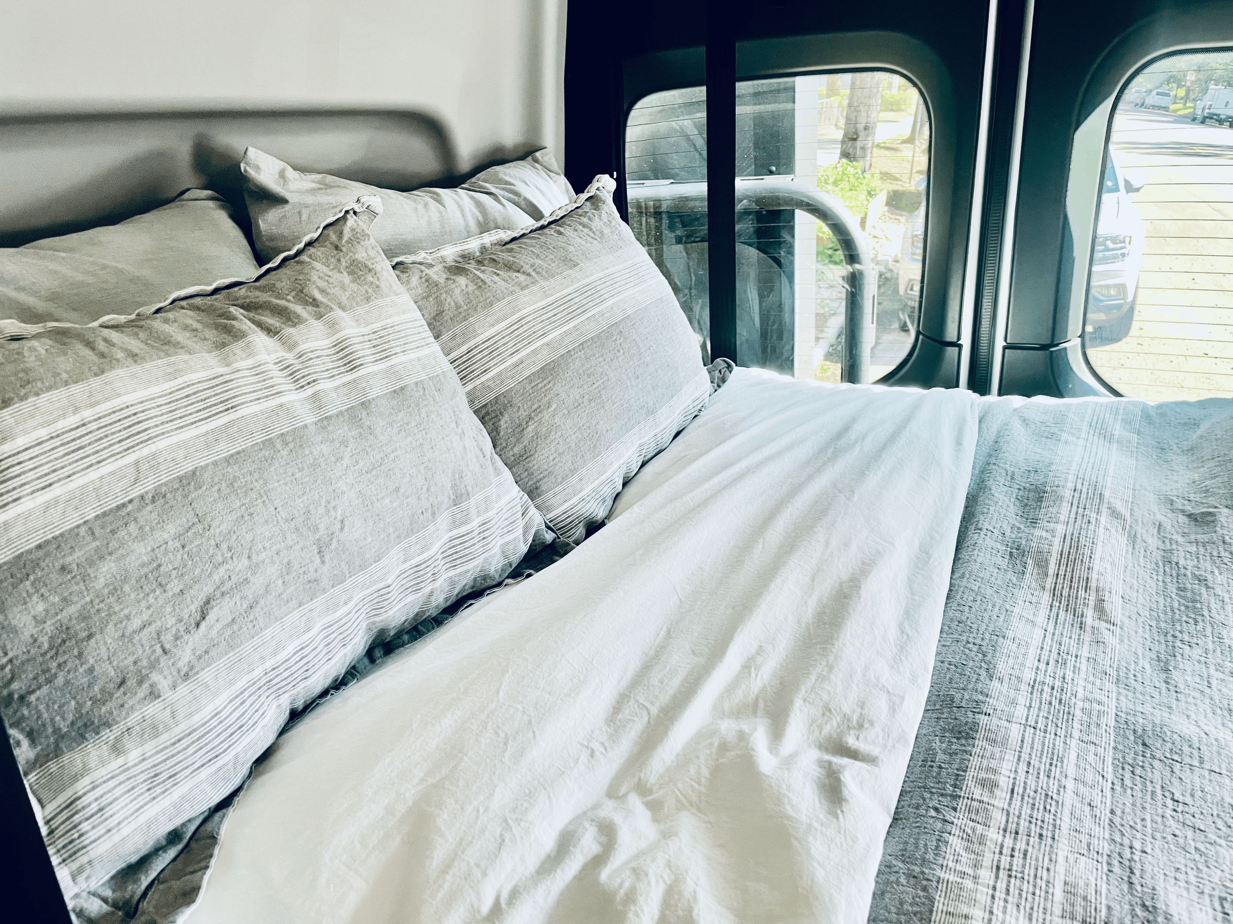 Memory Foam and Pillow top with Great Pillows! Linens always fresh and bed made!. Winnebago Revel 2022