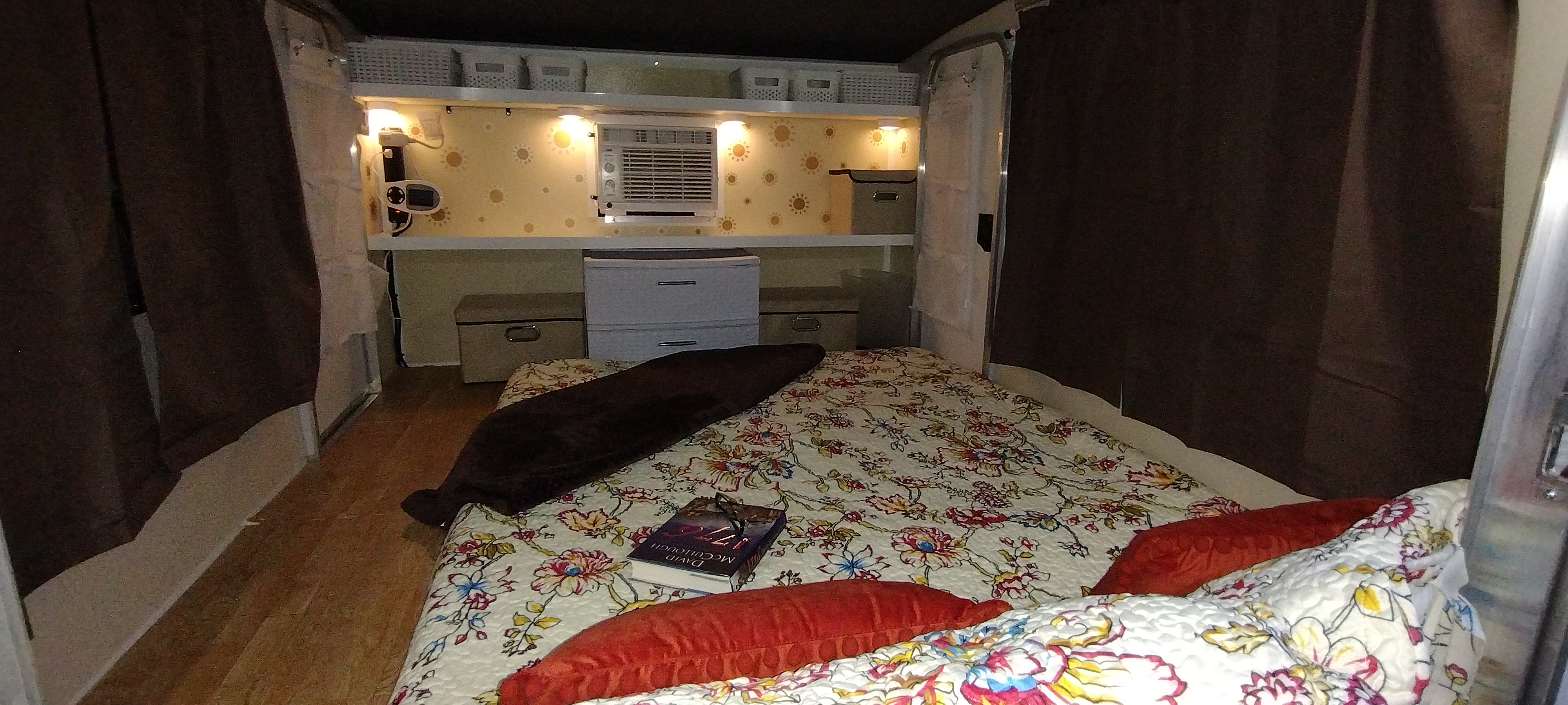 The two twin mattresses can be pushed together for make a full size bed.. Runaway Campers Range Runner 2021