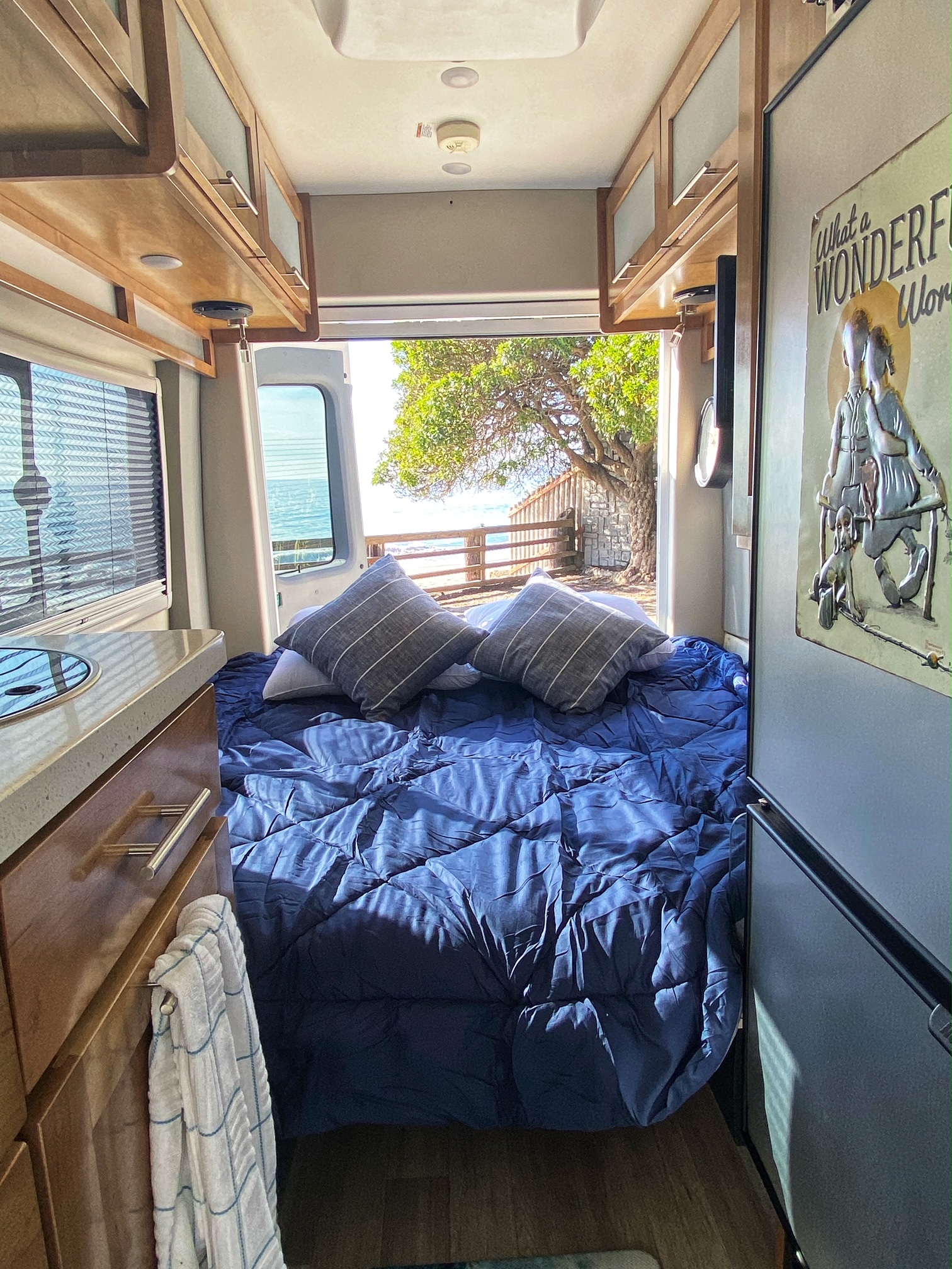 Couch folds down into a comfortable bed. Coachman Beyond 22C 2020