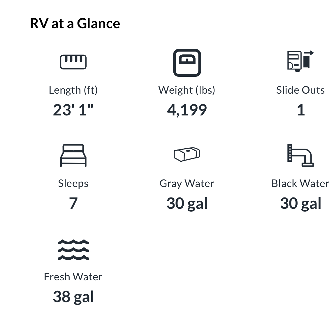 Travel trailer RV Rental 