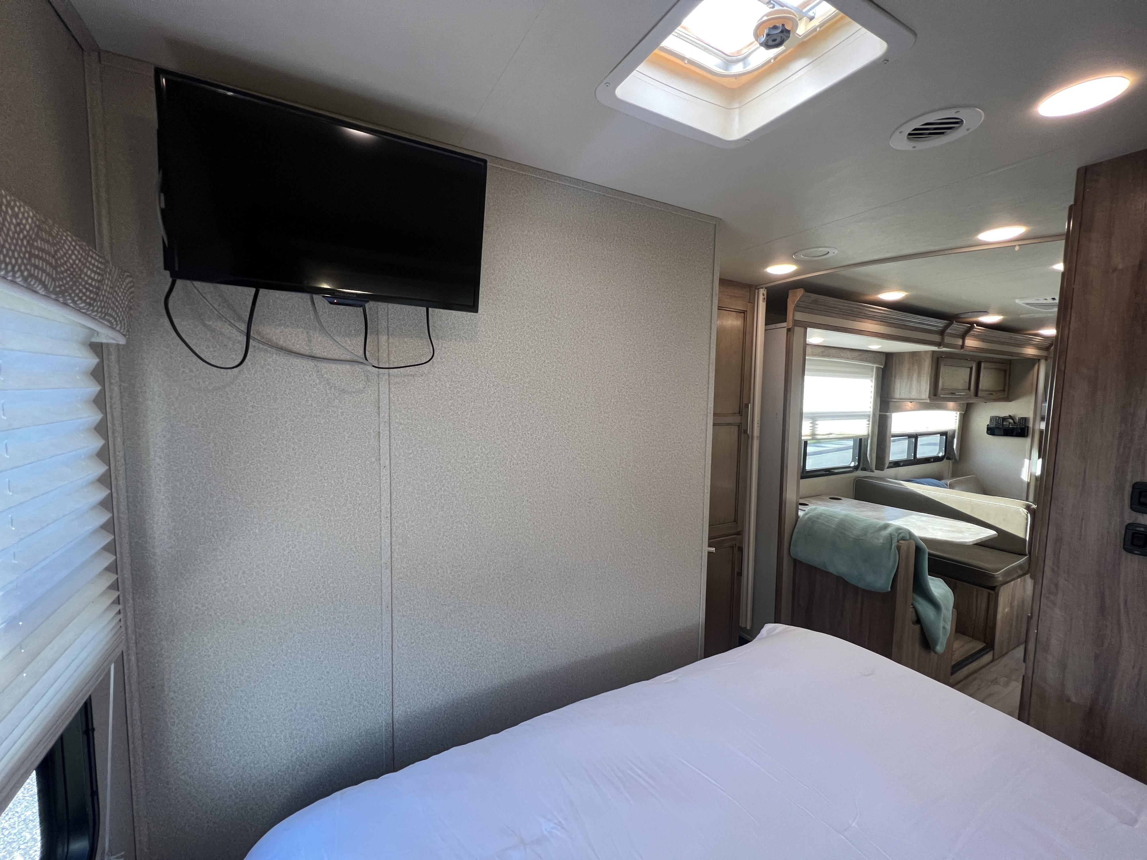 TV in main bedroom.. Entegra Coach Odyssey 2019