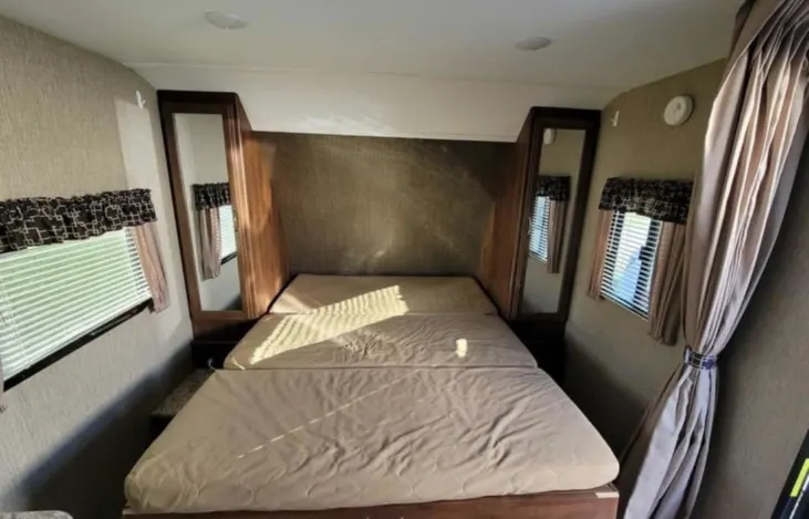 This is the main bed that folds out murphy bed style over the couch.. Keystone RV Passport 239 ML 2017