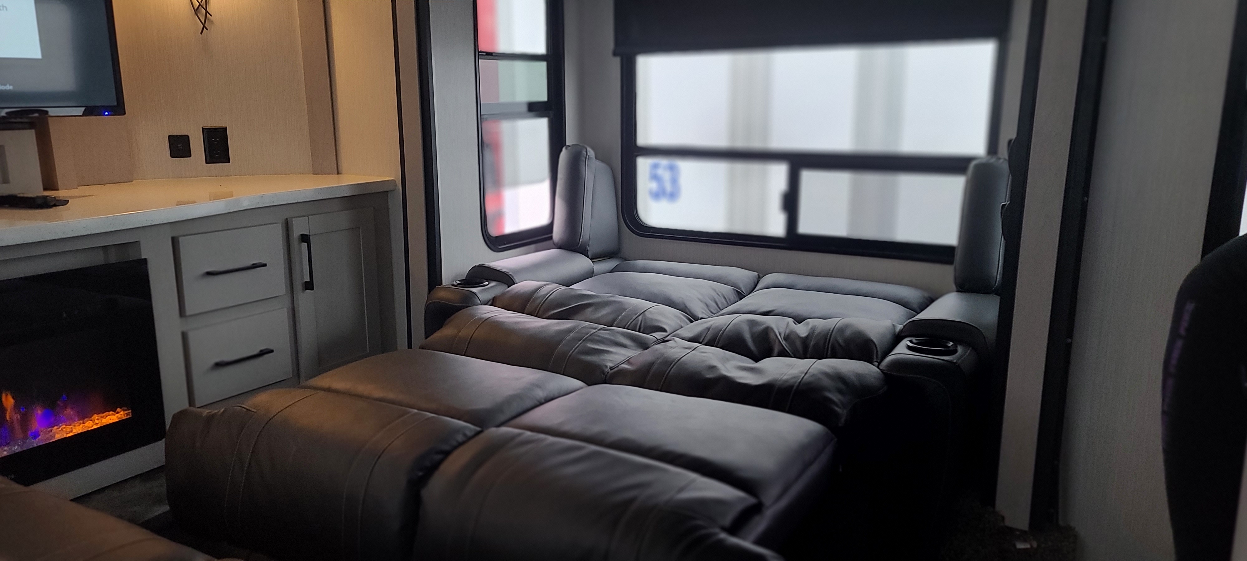 Pull out sofa . Heartland RVs Cyclone Toy Hauler 2021