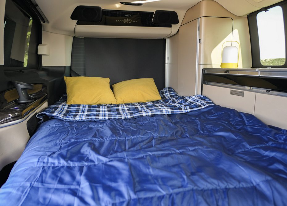 Lit 2 places du bas : 120 x 205. Mercedes Marco Polo 2021