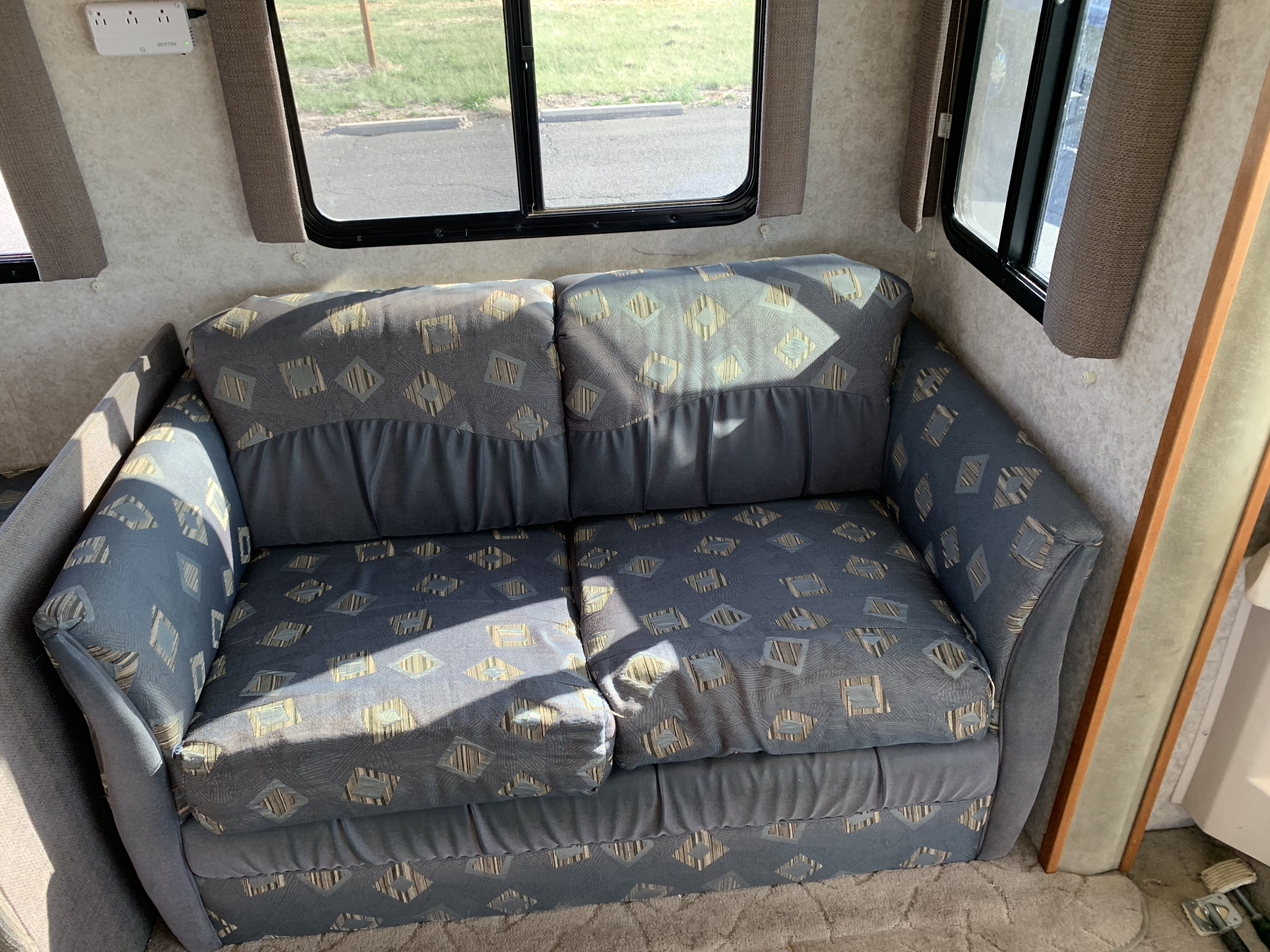 This couch will turn into a sleeping bed.. Gulf Stream Crescendo 2006