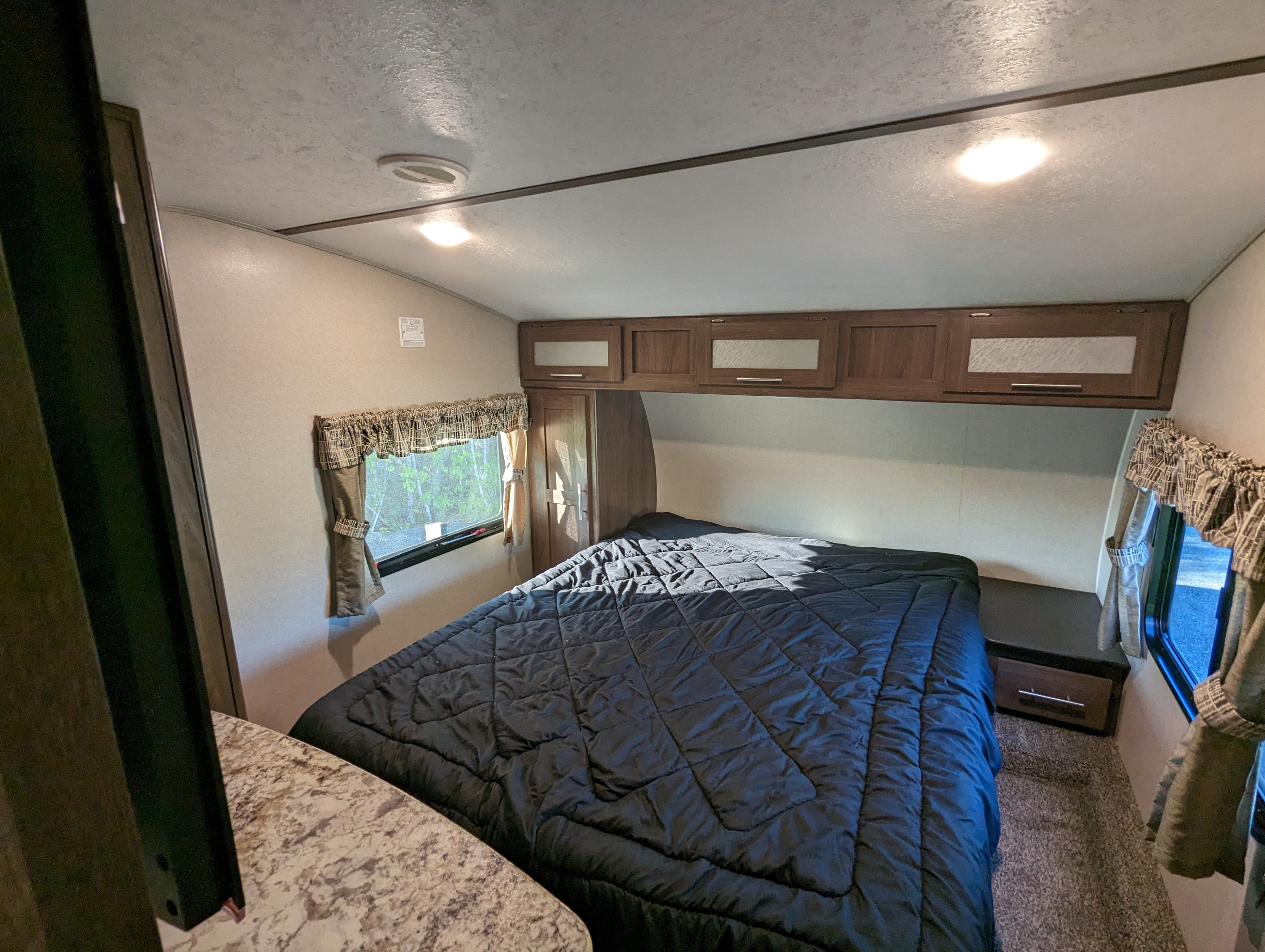 Queen bedroom. Keystone RV Hideout 2019