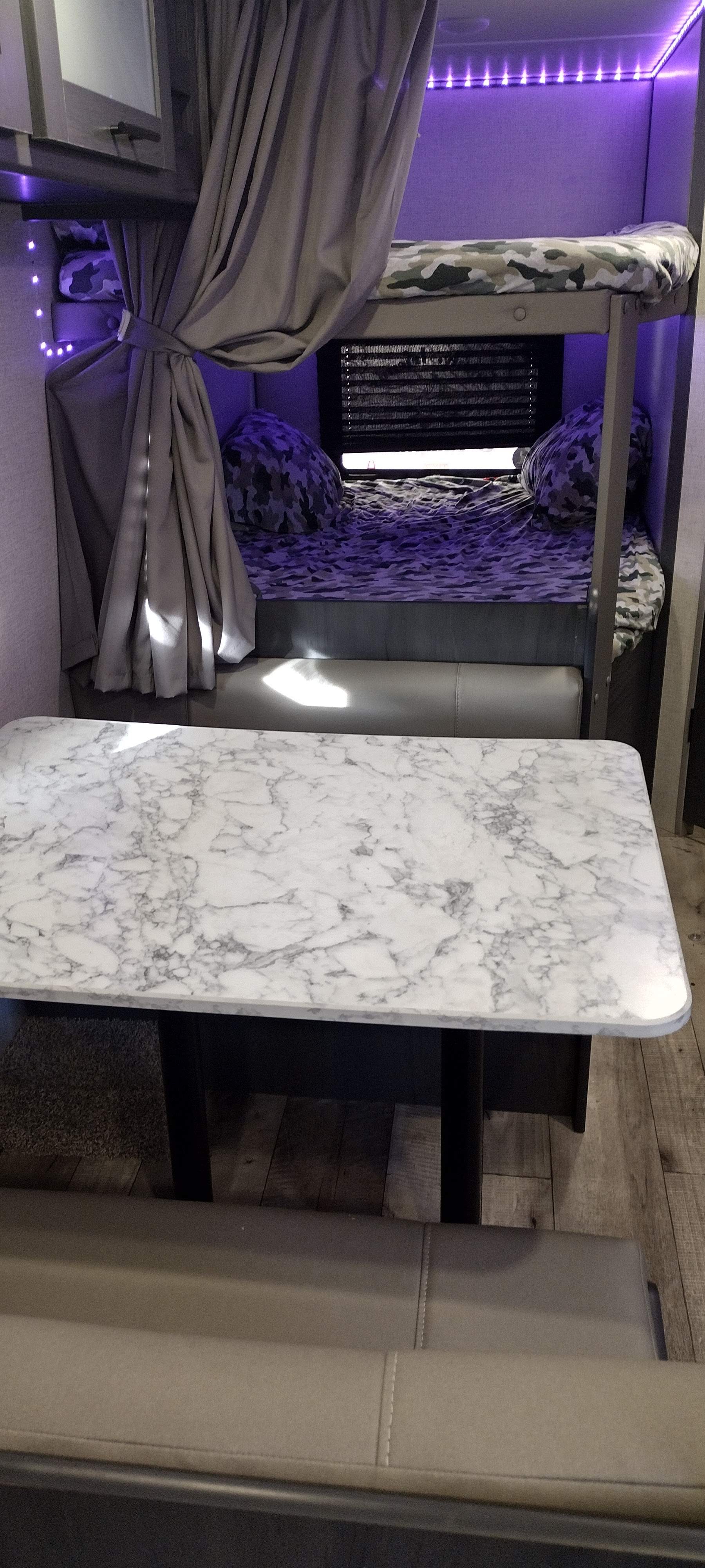 Photos of bunk beds. Aspen Trail LE 2022