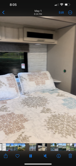 Queen bedroom with magnificent view. Forest River Coachmen Aurora 2023