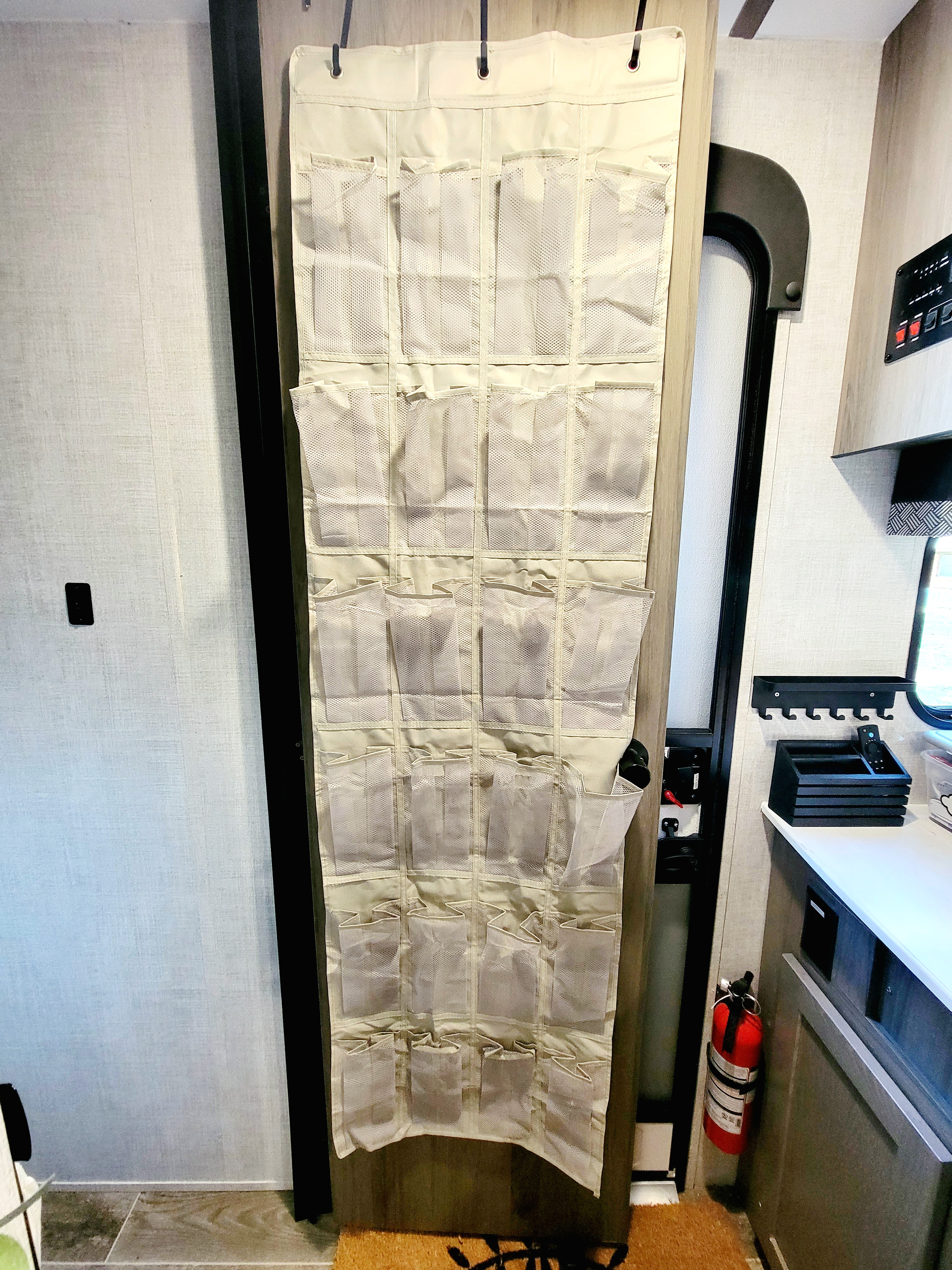 Additional storage in bedroom by entry, perfect for cleaning up the floor when you walk inside!. Gulf Stream Kingsport 2022