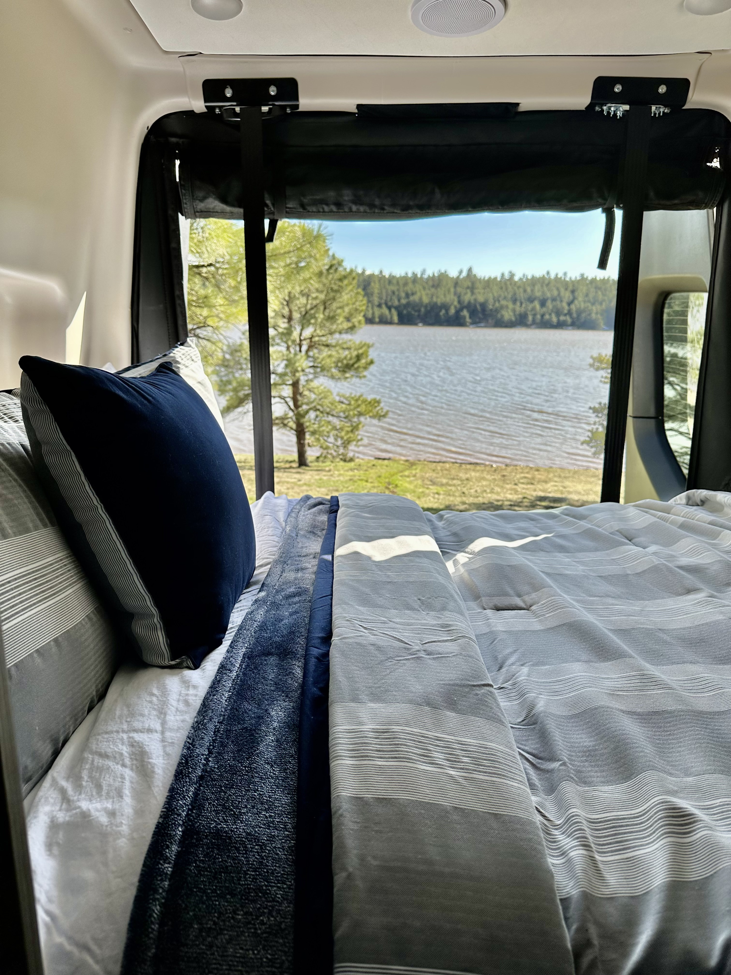 Fresh linens and pillows.. Entegra Coach Launch 2023