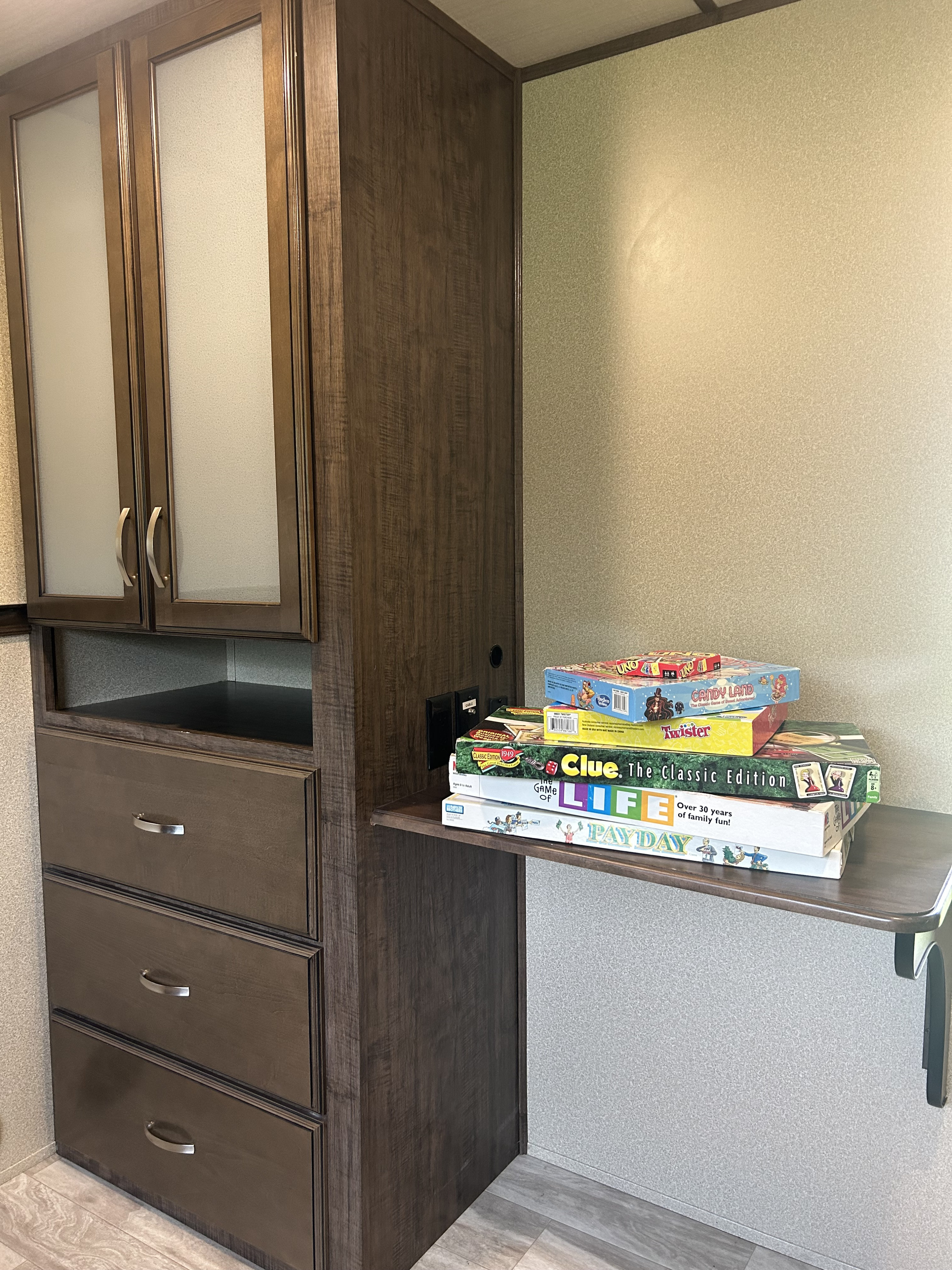 bunkroom closet and desk area. Grand Design Solitude 2018