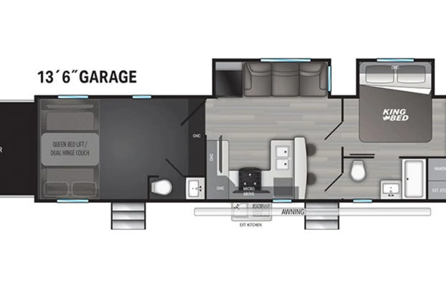 Toy hauler RV Rental 