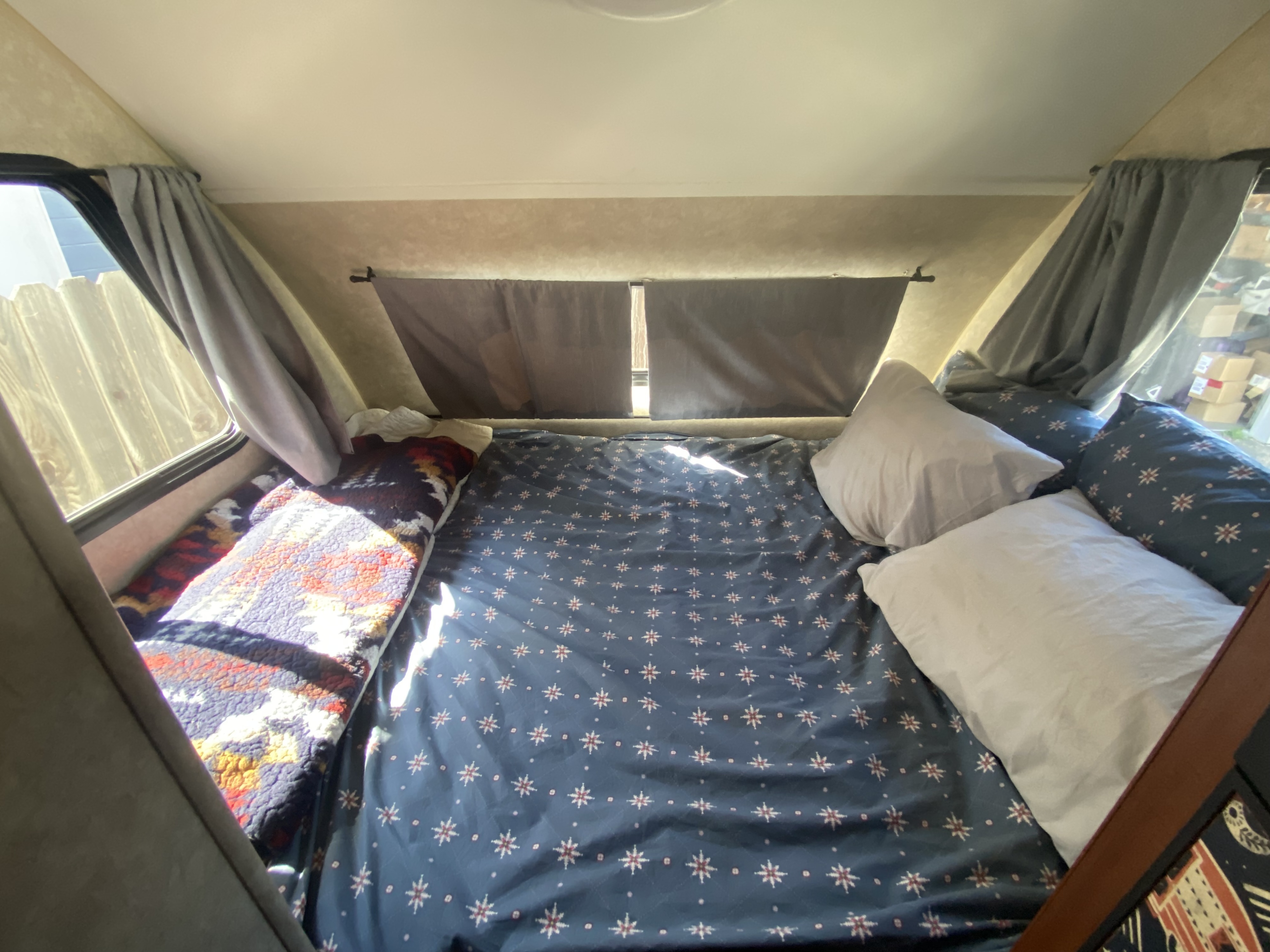 Brand new memory foam queen (short) mattress with new linens. R-Pod R-Pod Trailer 2010