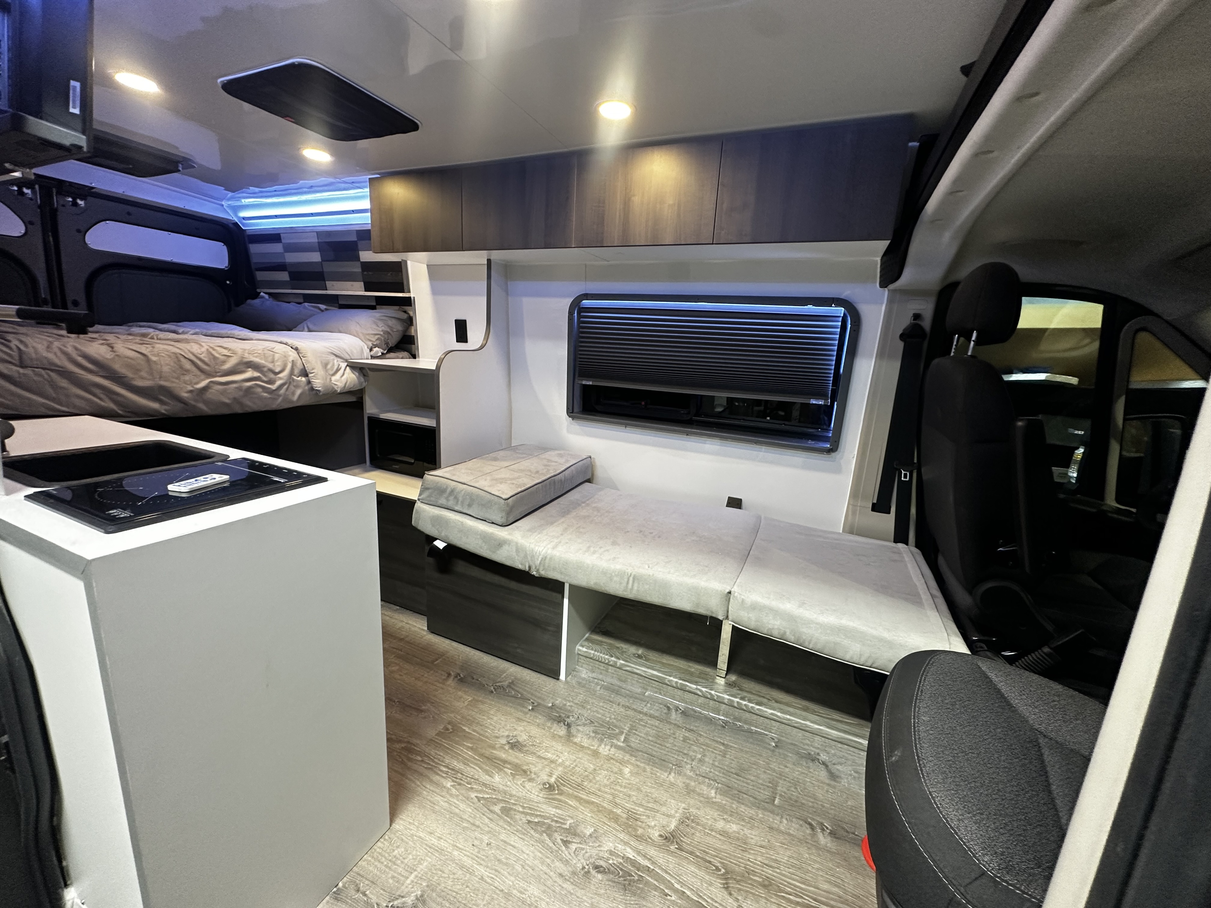 Pull out futon bed 3rd sleeping area. Dodge Ram 1500 2022