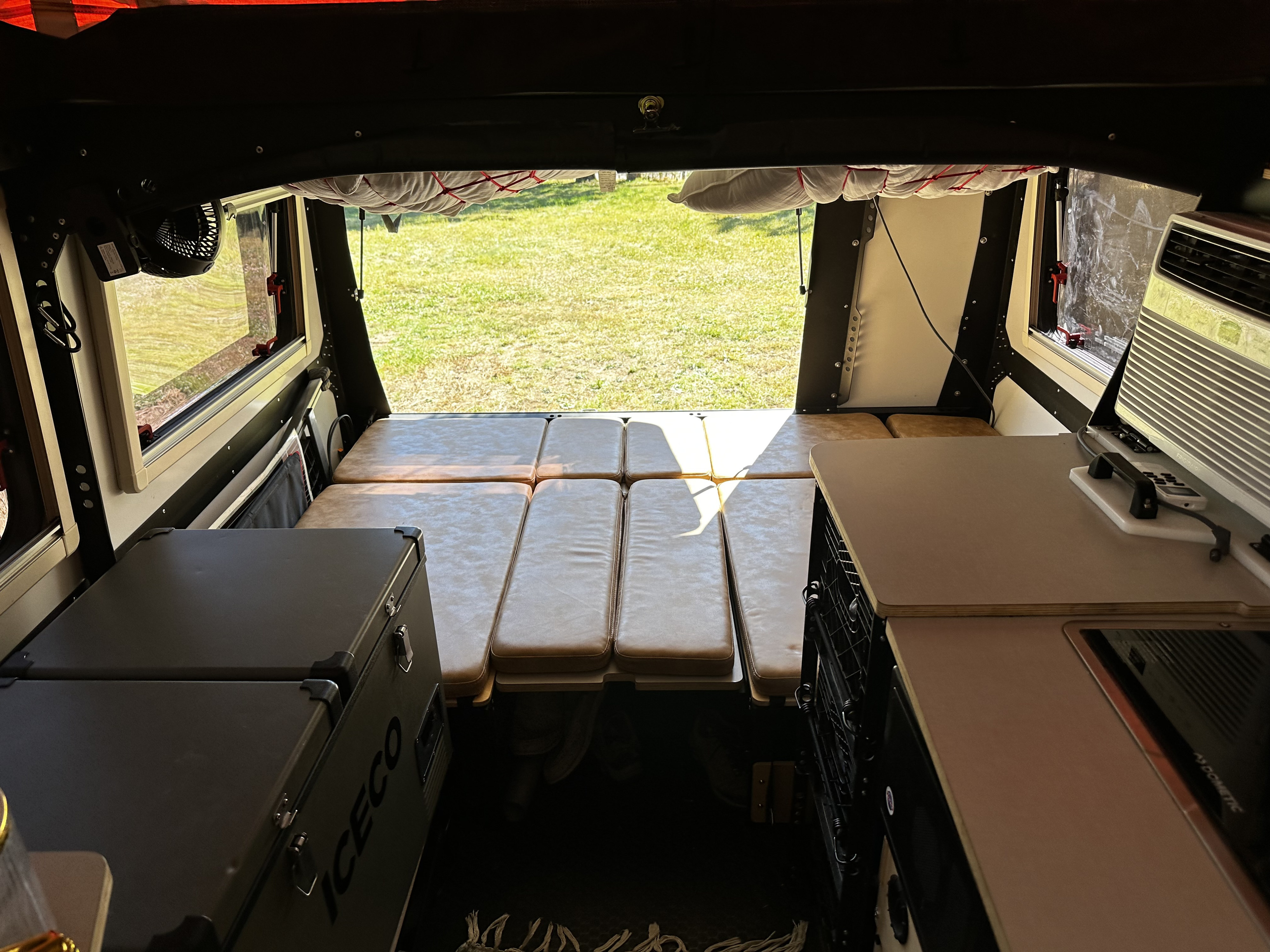 Rear sleeping area.  Move the air mattresses from the fron sofa for extra comfort.. TAXA TAXA Trailer 2021