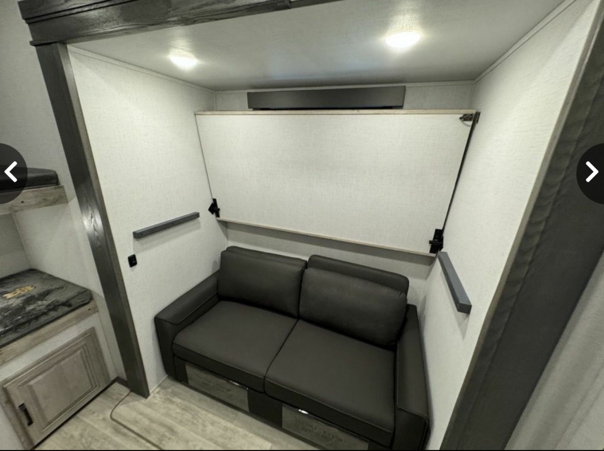 RV rental: Versatile interior with fold-down bed over sofa, plus a cozy bunk.. Keystone Alpine Avalanche 2024