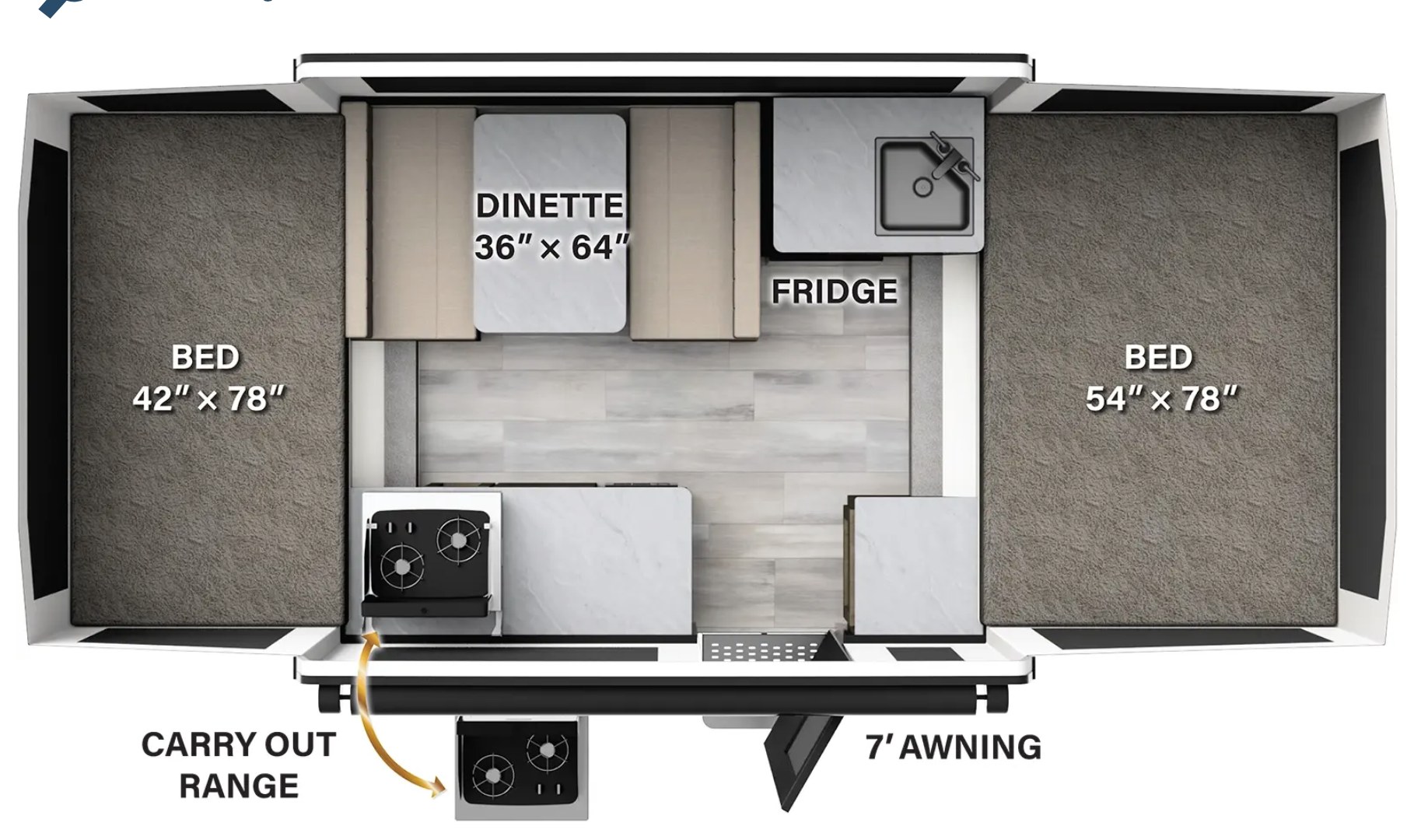 Folding trailer RV Rental 