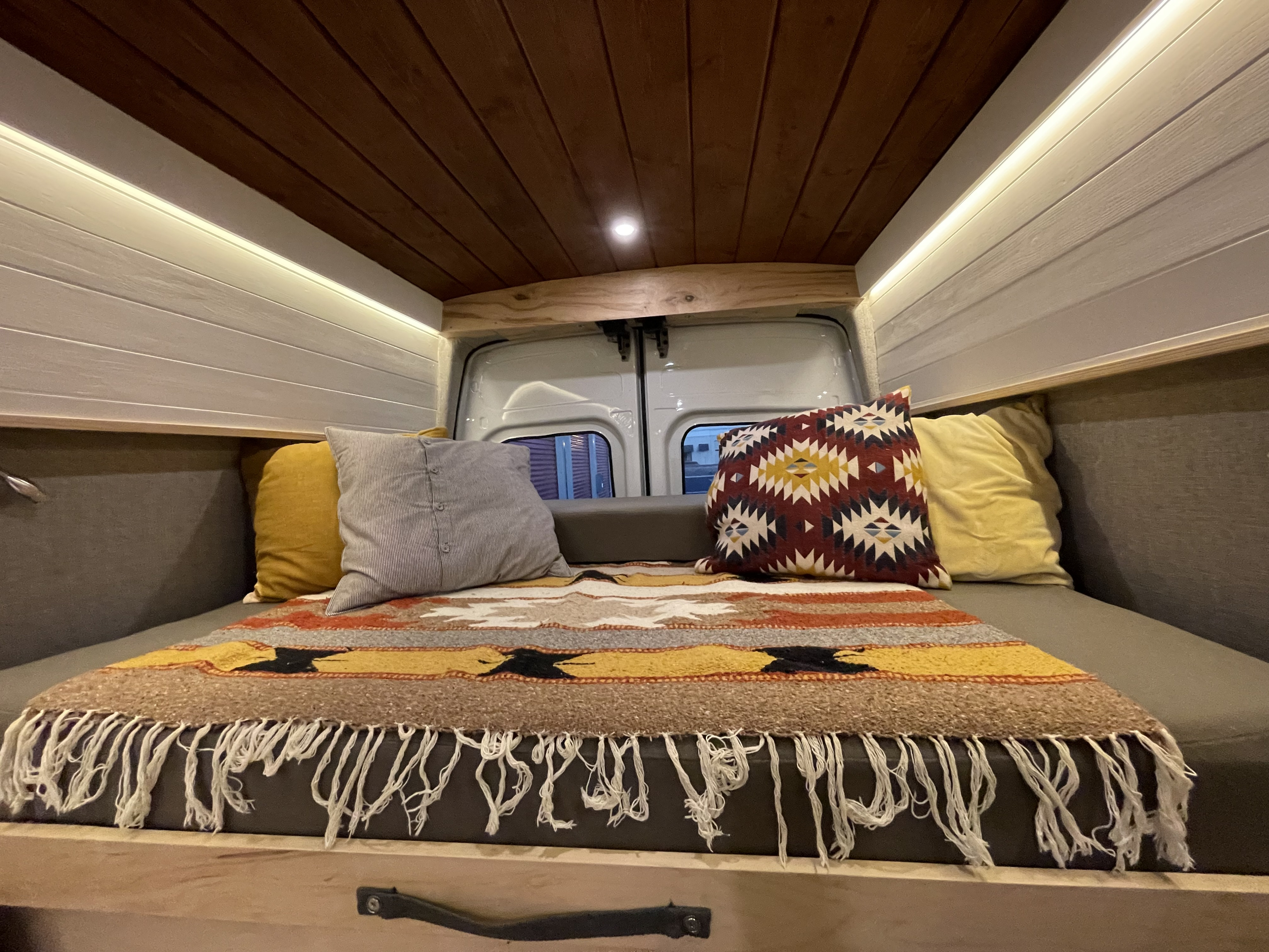 Bed when set up as full. Ford Transit 2017