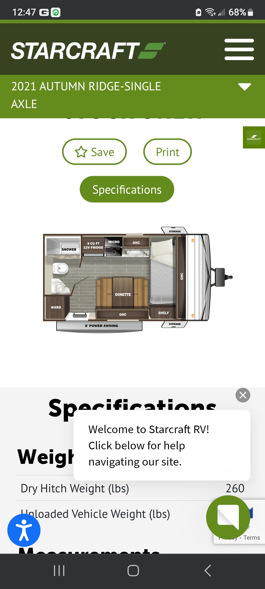 Travel trailer RV Rental 