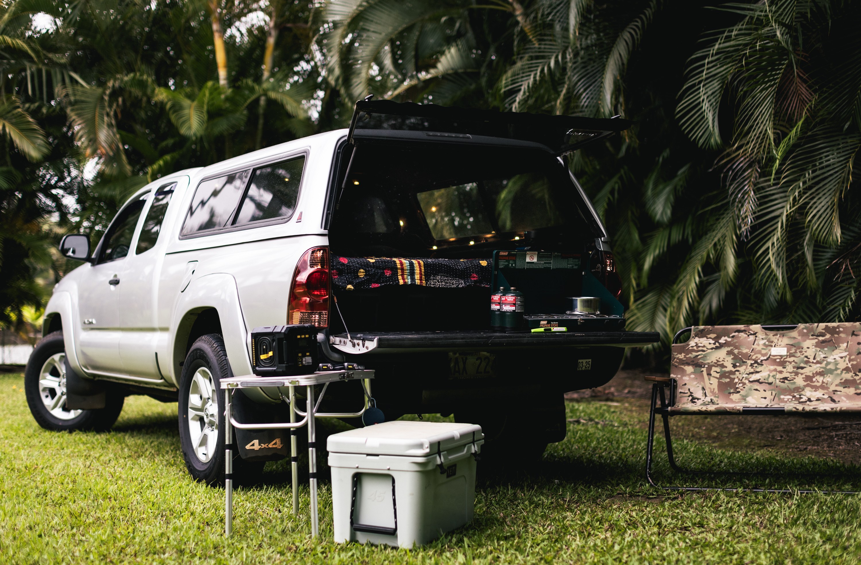 4x4 Toyota Tacoma with camping gear/electric  shower