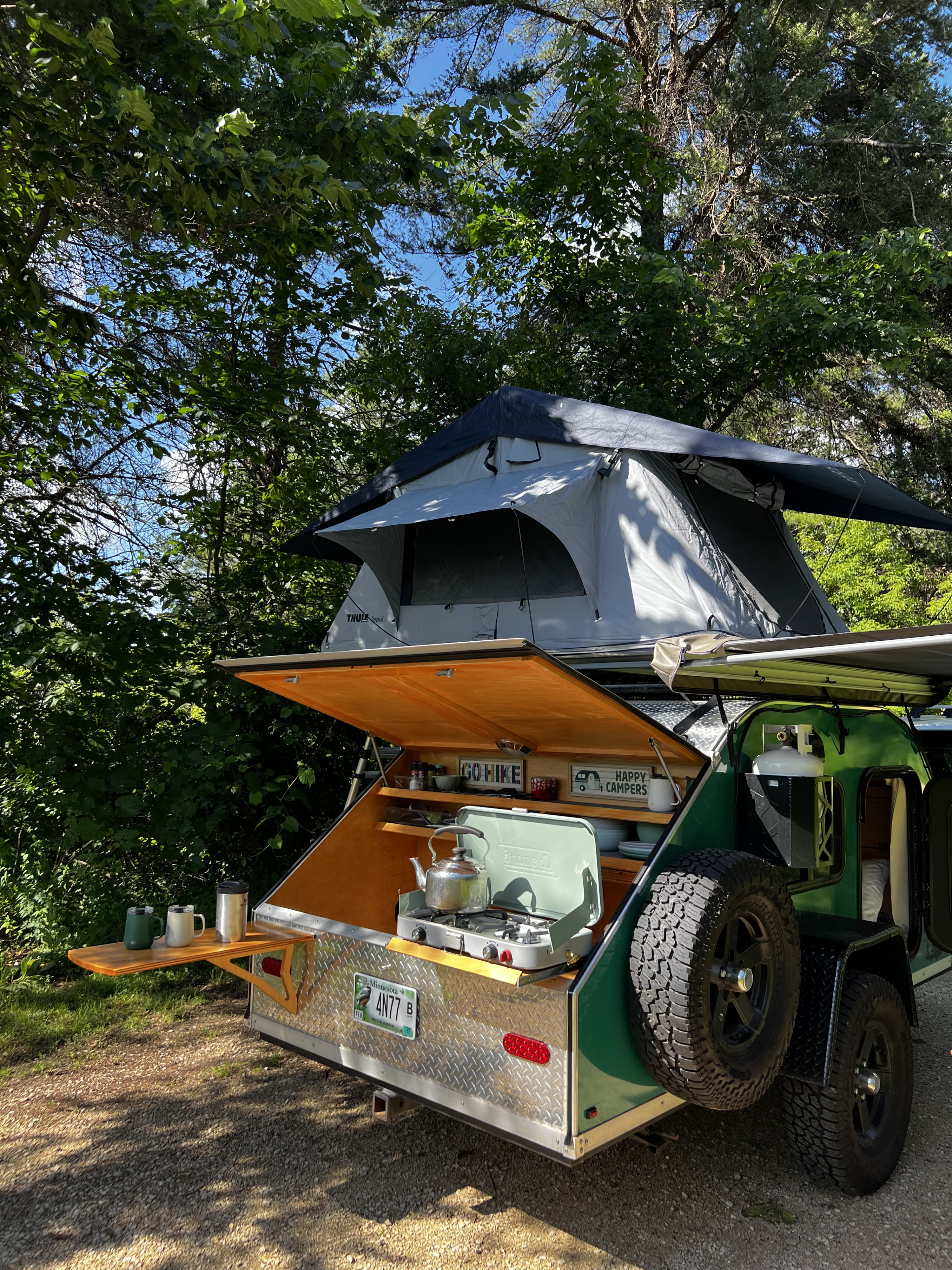 Homemade Camper Trailer With Roof Top Tent 2021 TC Teardrop 5x10